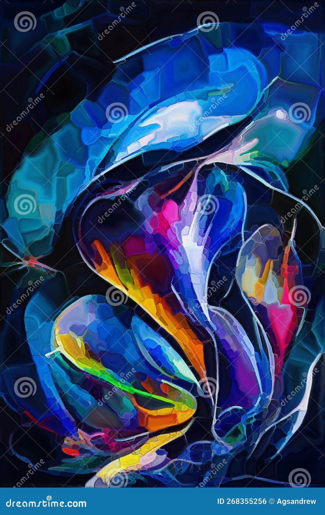Evolving Colored Forms stock illustration. Illustration of gallery