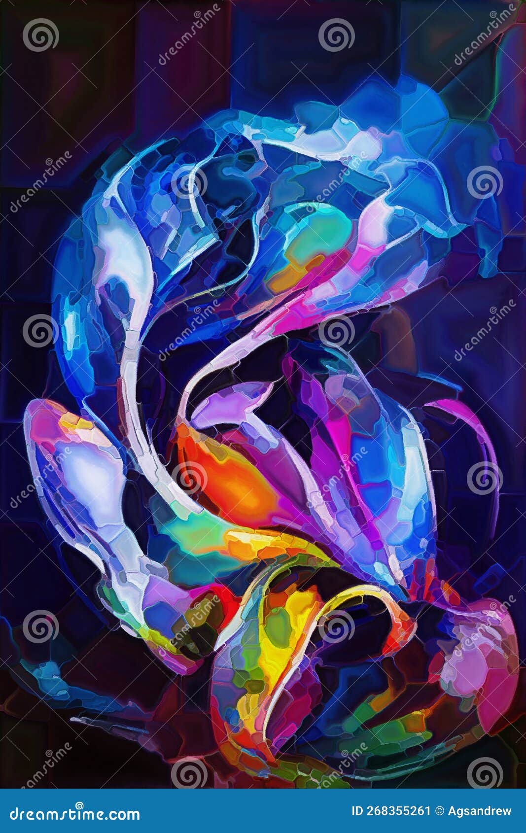 Evolving Colored Forms stock illustration. Illustration of shape