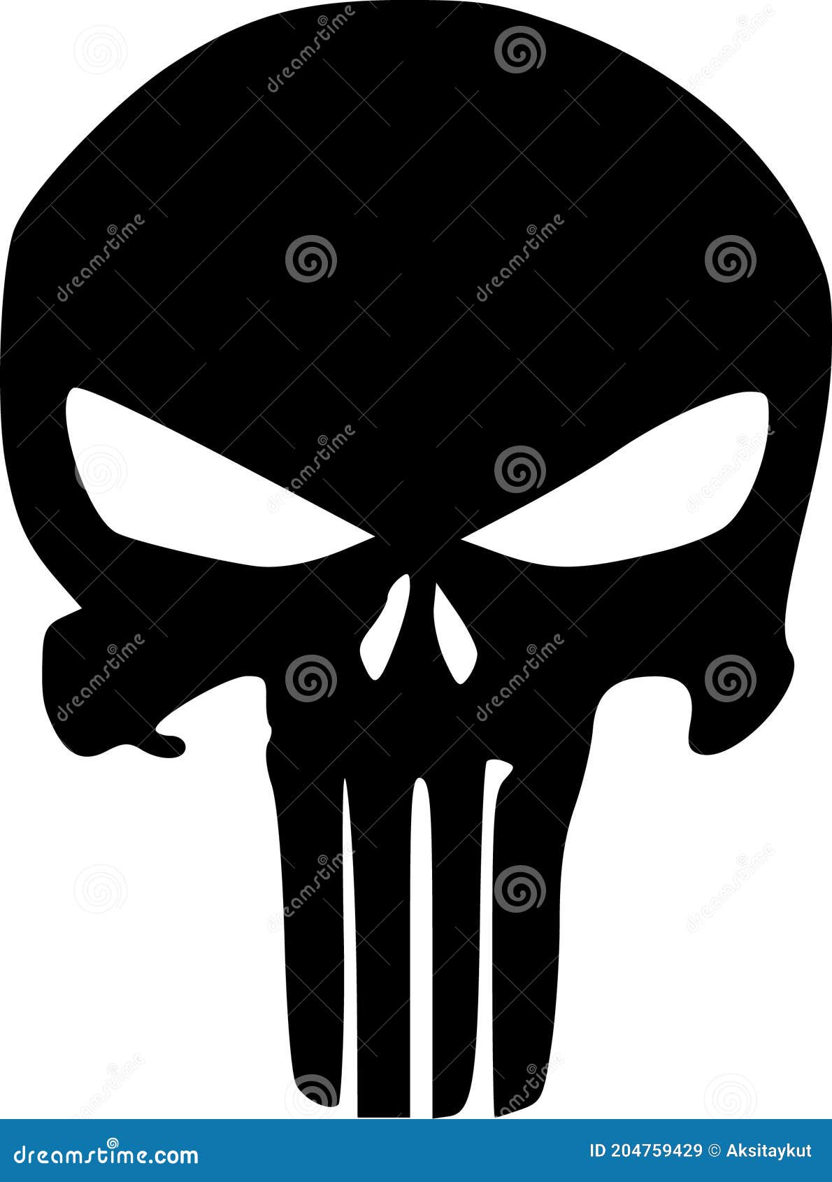 The Punisher S Skull Against Black Backgrounds With Red, Punisher