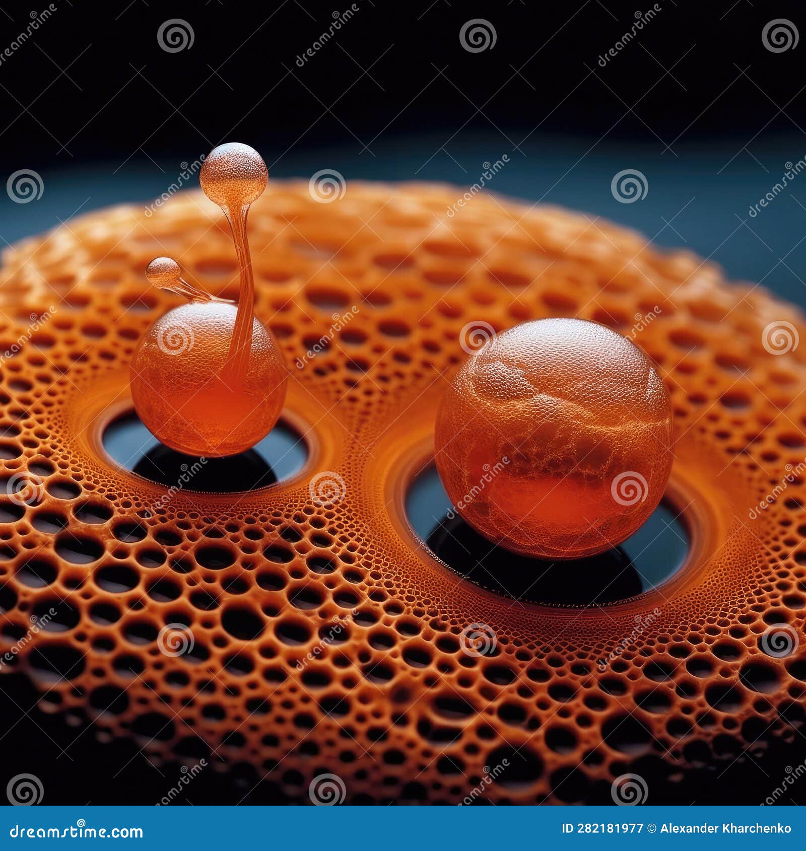 Examining Bacteria Under a Microscope Extreme Closeup. Generative AI