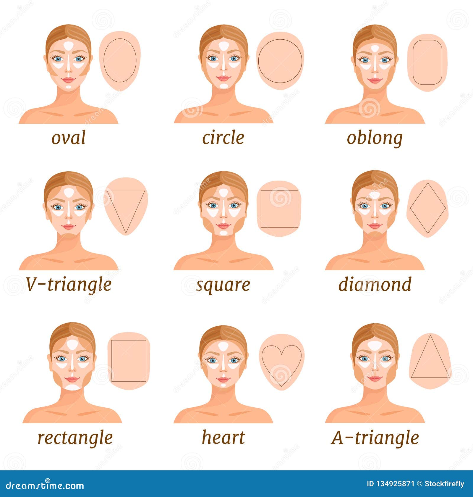 oval face contour map oval face contour map