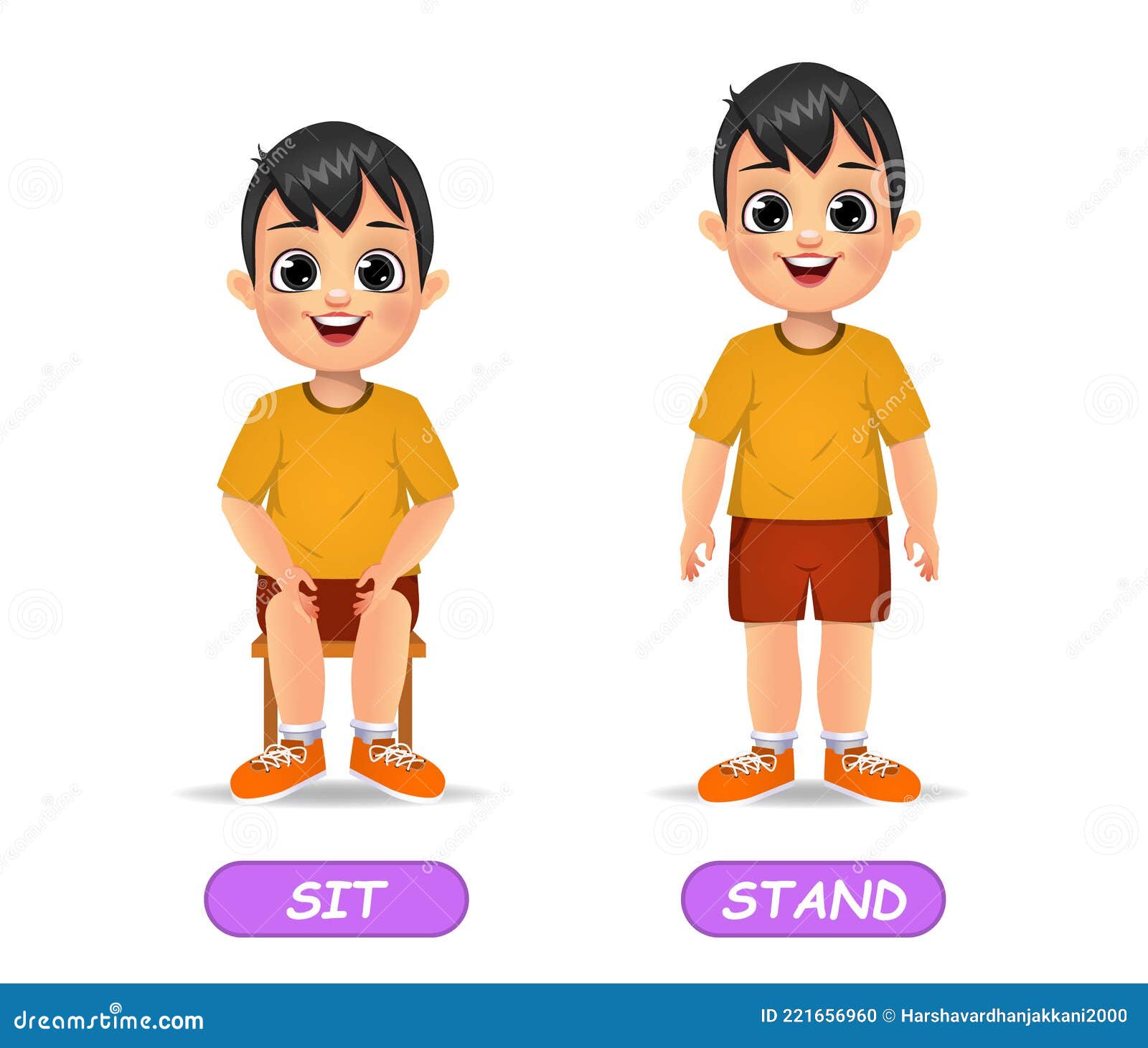 Opposite Words Sit Stand Stock Illustrations – 14 Opposite Words Sit Stand  Stock Illustrations, Vectors & Clipart - Dreamstime