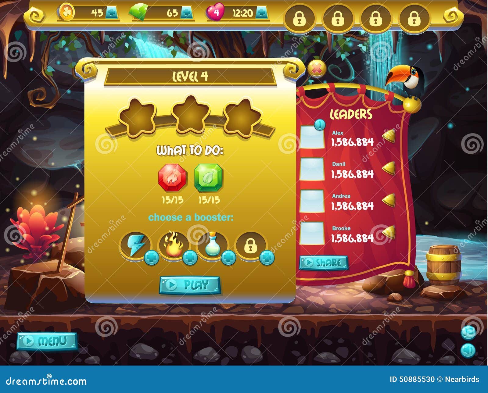 Example Of User Interface Of A Computer Game, A Screen To ...