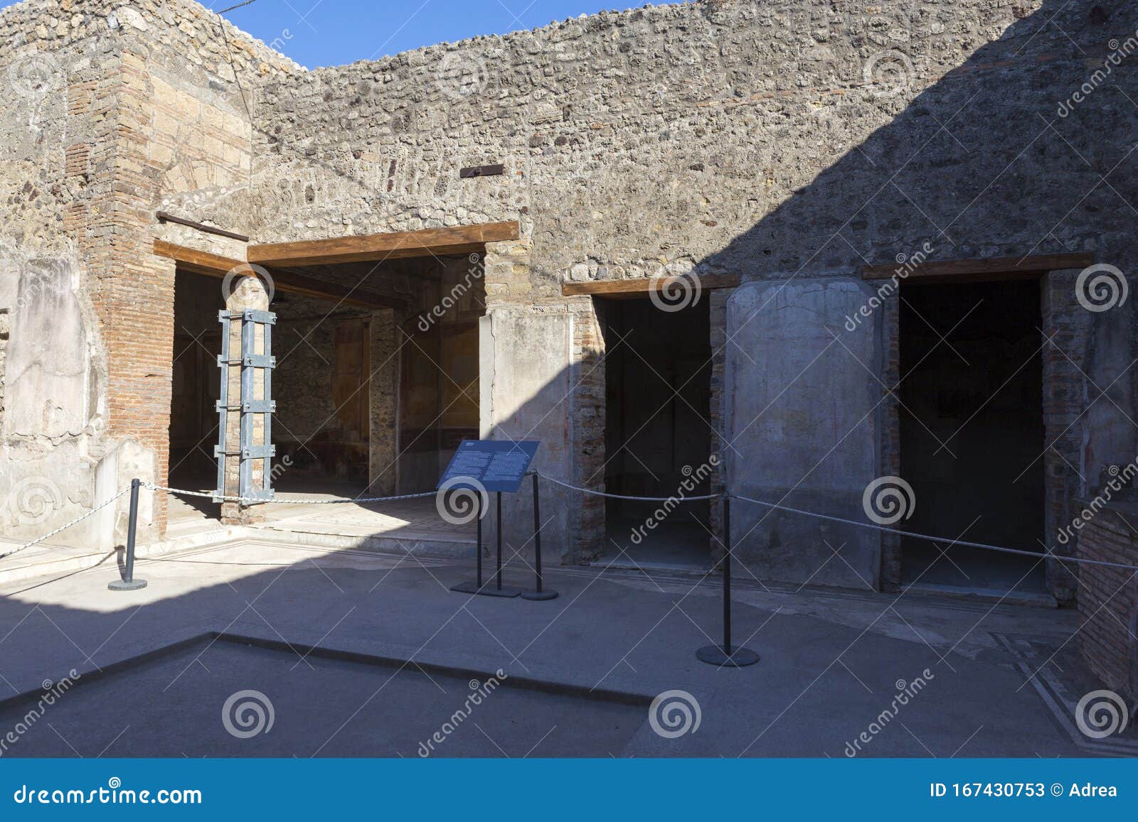 the excavated ruins from casa di marco lucrezio sulla via stabiana