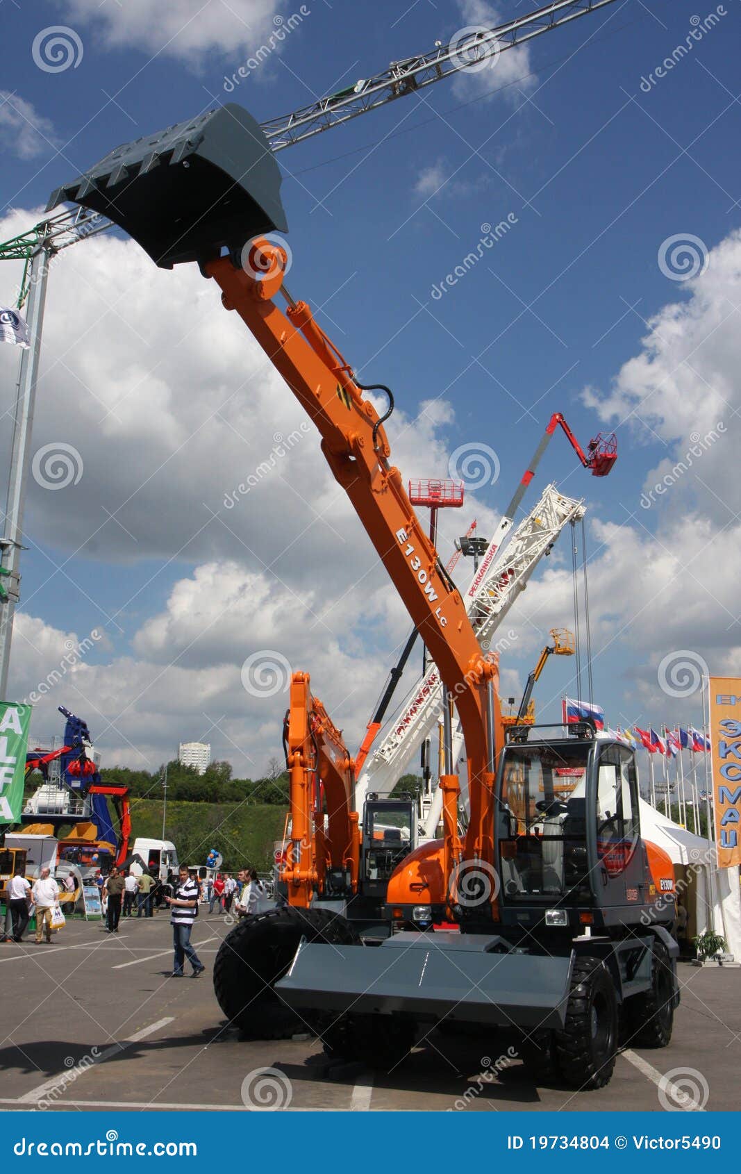 Excavator editorial stock image. Image of exhibition 19734804