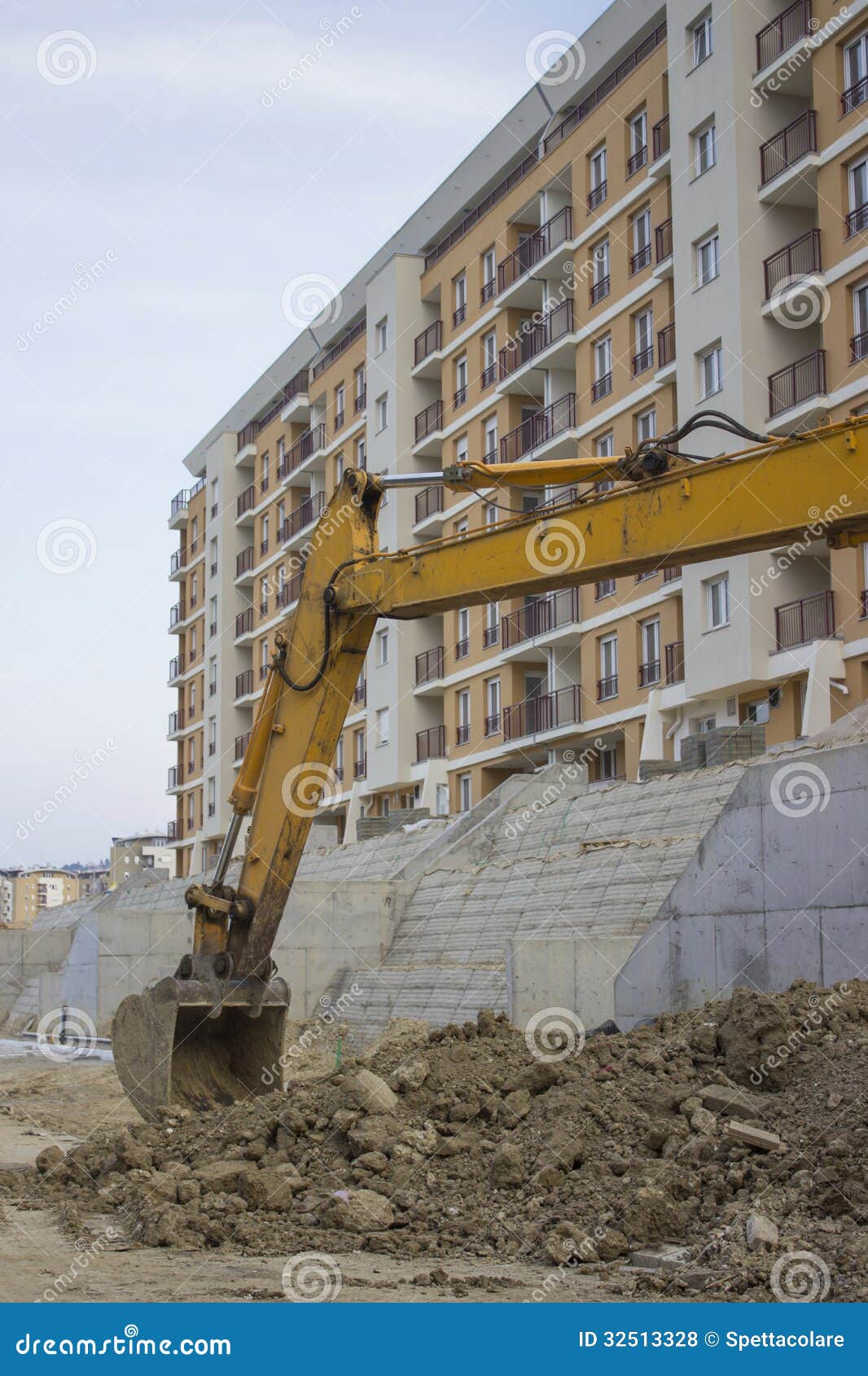 Excavator arm and bucket 3 stock photo. Image of metal 32513328