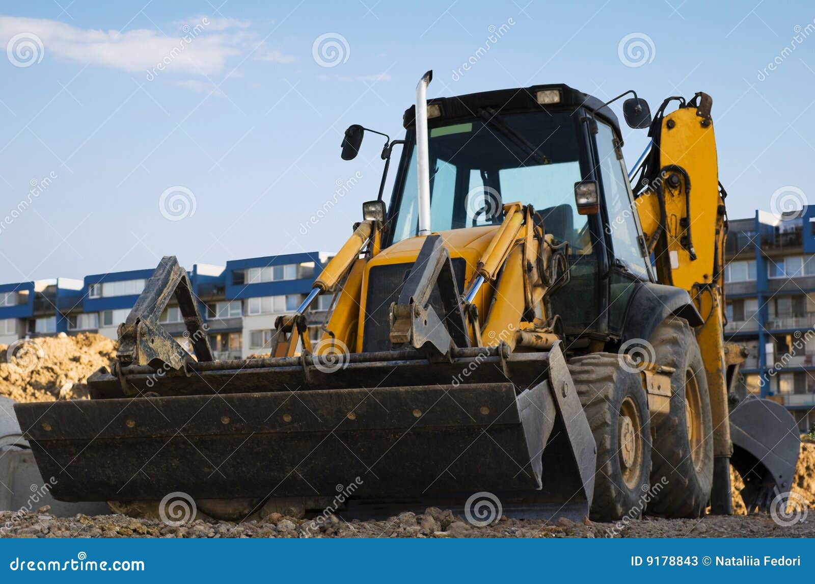 Excavator with a backhoe stock image. Image of dirt, technology 9178843
