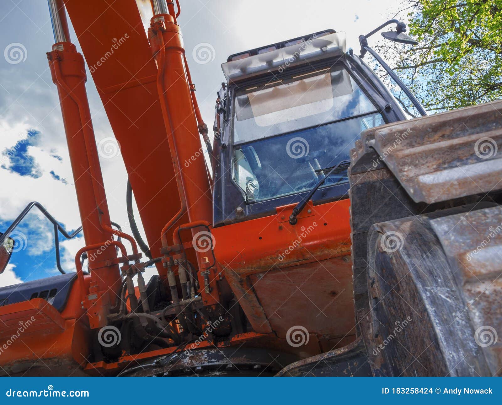 Excavator Bottom View Worm Eye View Stock Photo Image of tool