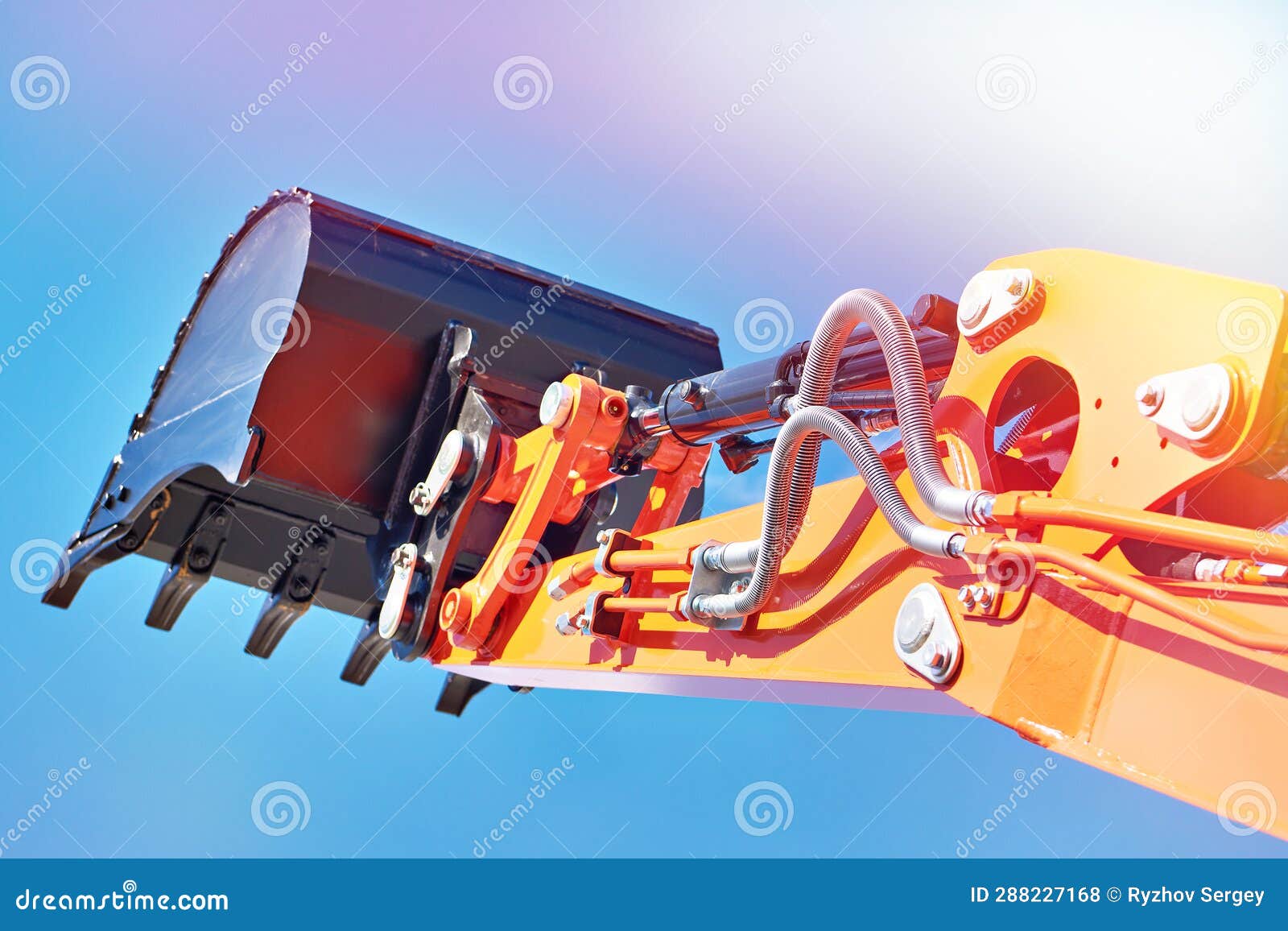 Excavator Bucket Hydraulics Stock Photo Image of tractor, mover