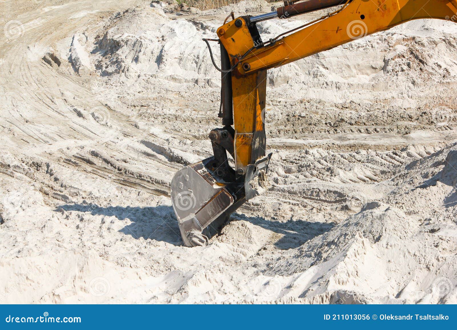 Excavator Bucket. Sand Mining in a Quarry Stock Photo Image of loader