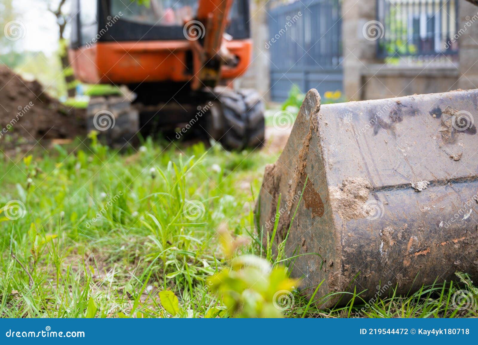 Excavator Bucket. Top View of the Bucket Stock Photo Image of earthmover, digger 219544472
