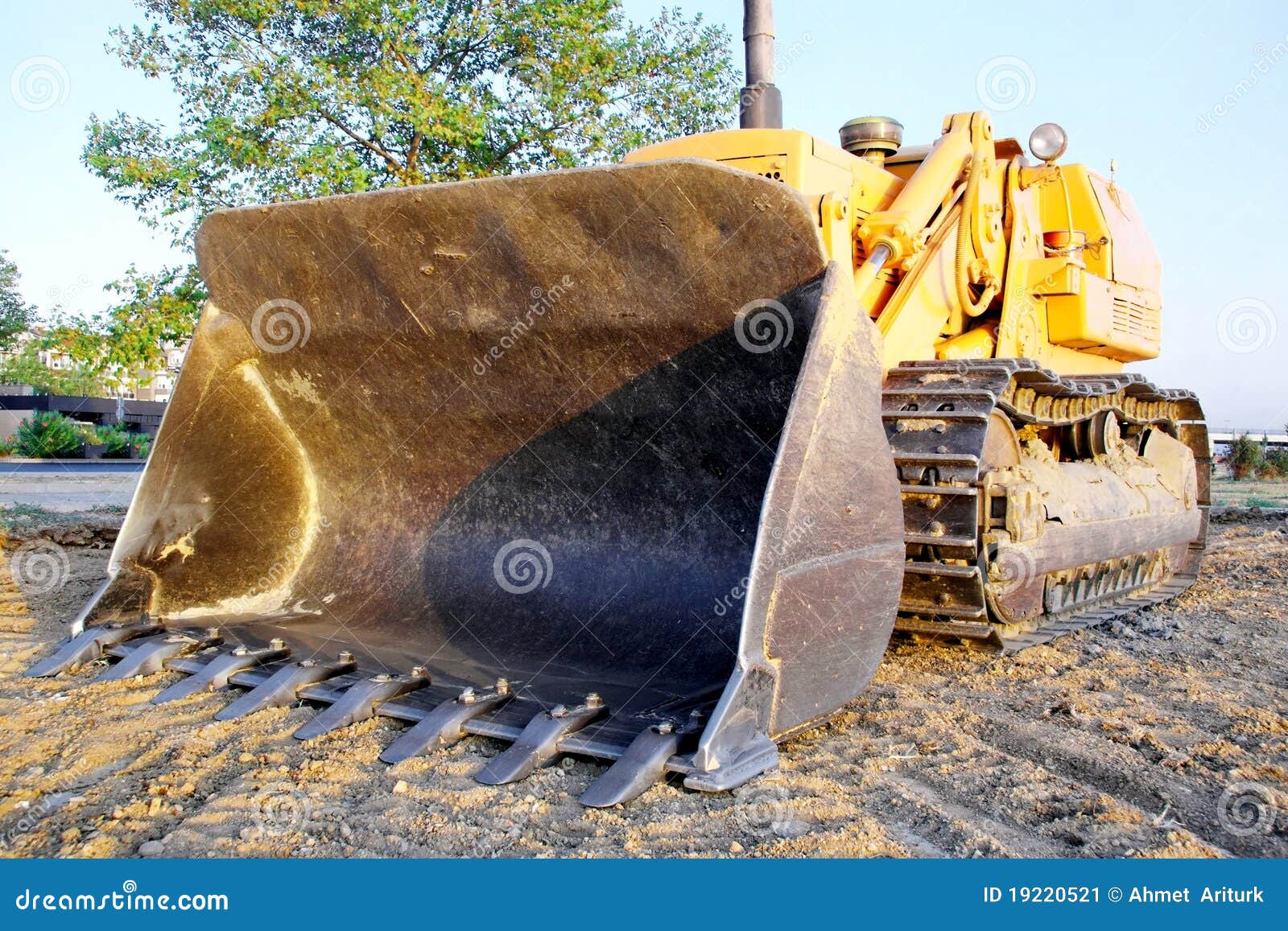Excavator bulldozer stock image. Image of industry, industrial 19220521