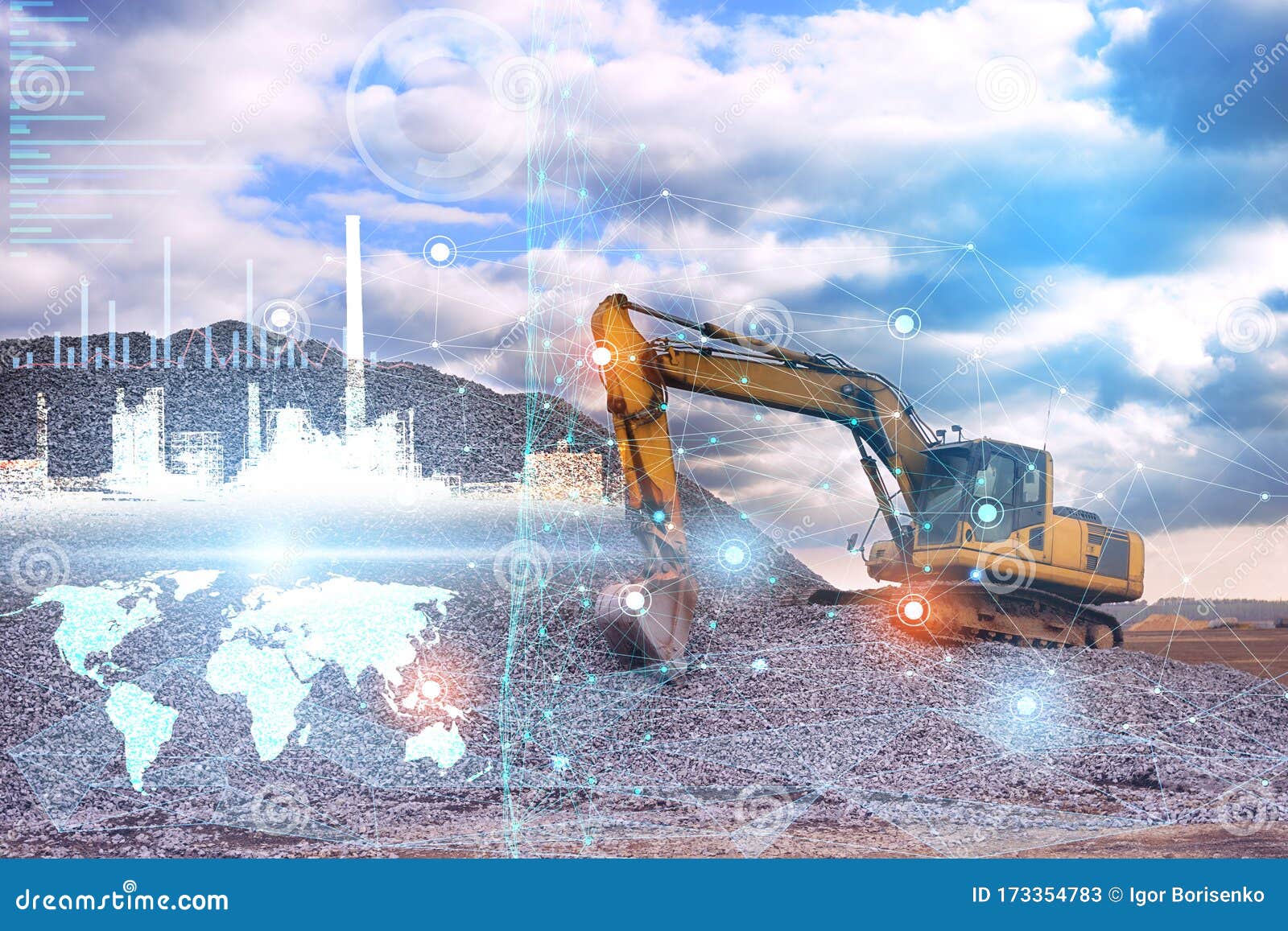 Excavator Control during Road Construction Using a Wireless Network
