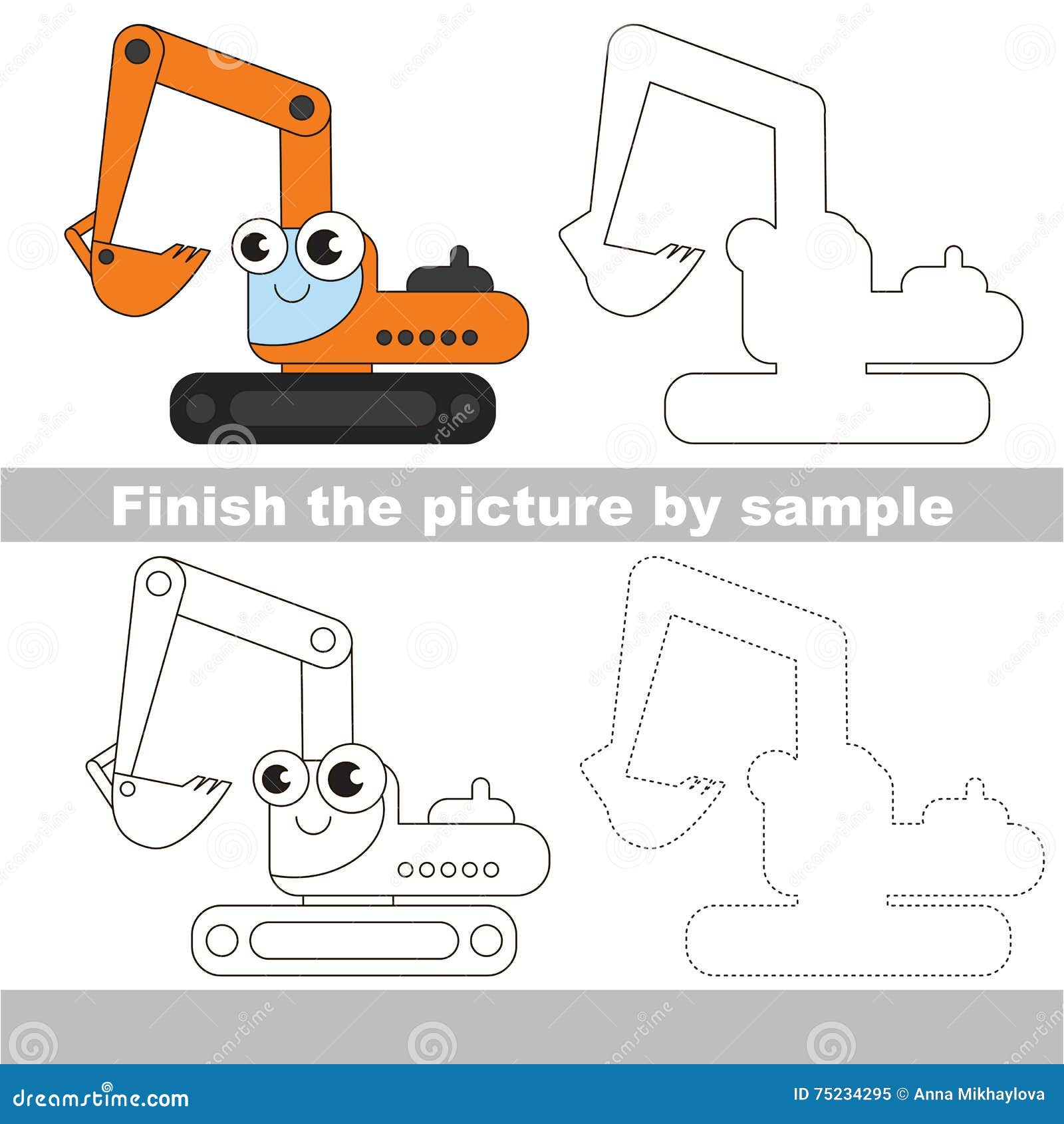 Excavator Drawing » How to draw a Dredger