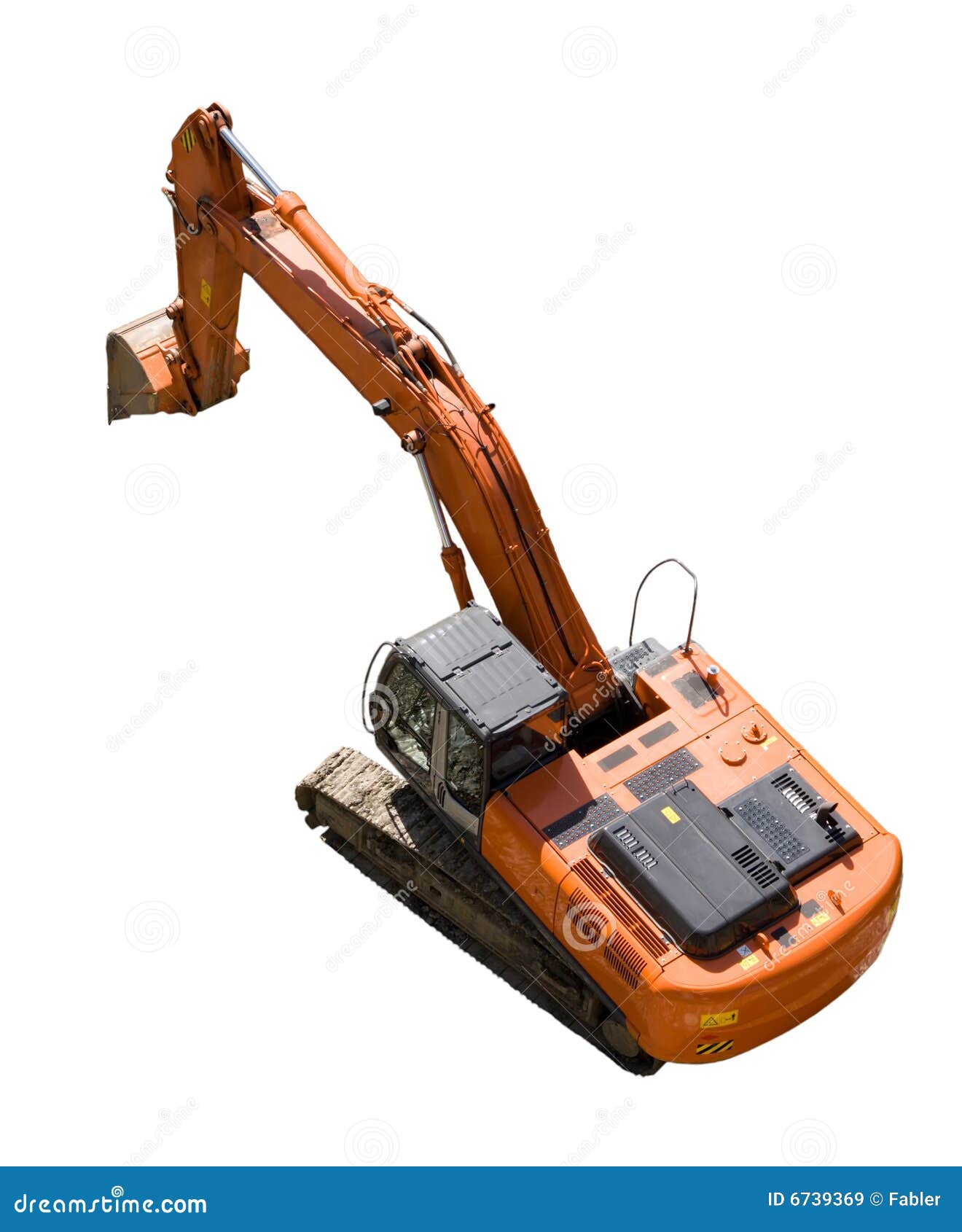 Excavator isolated stock image. Image of excavator, industrial 6739369