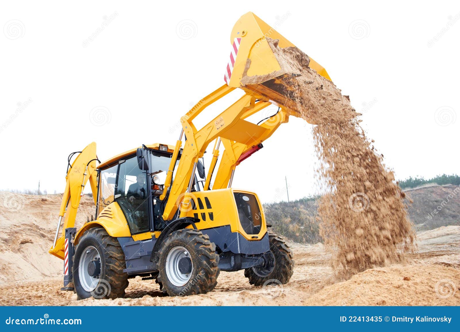 Excavator Loader with Backhoe Works Stock Image Image of activity