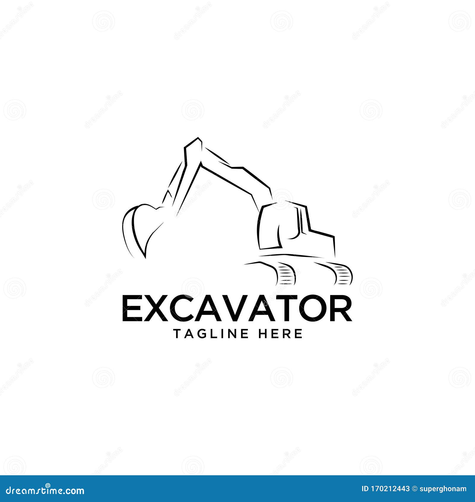 Download Excavator Logo Design Vector Template Stock Vector - Illustration of manufacturing, equipment ...