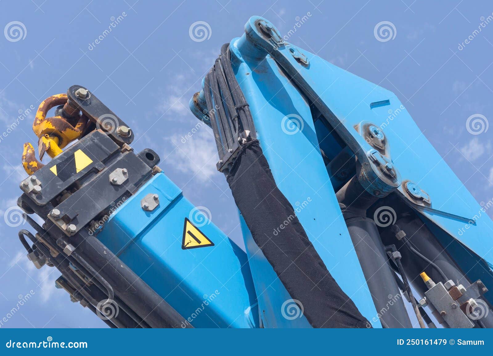 Excavator Pressure Pipes System Stock Image Image of hydraulic