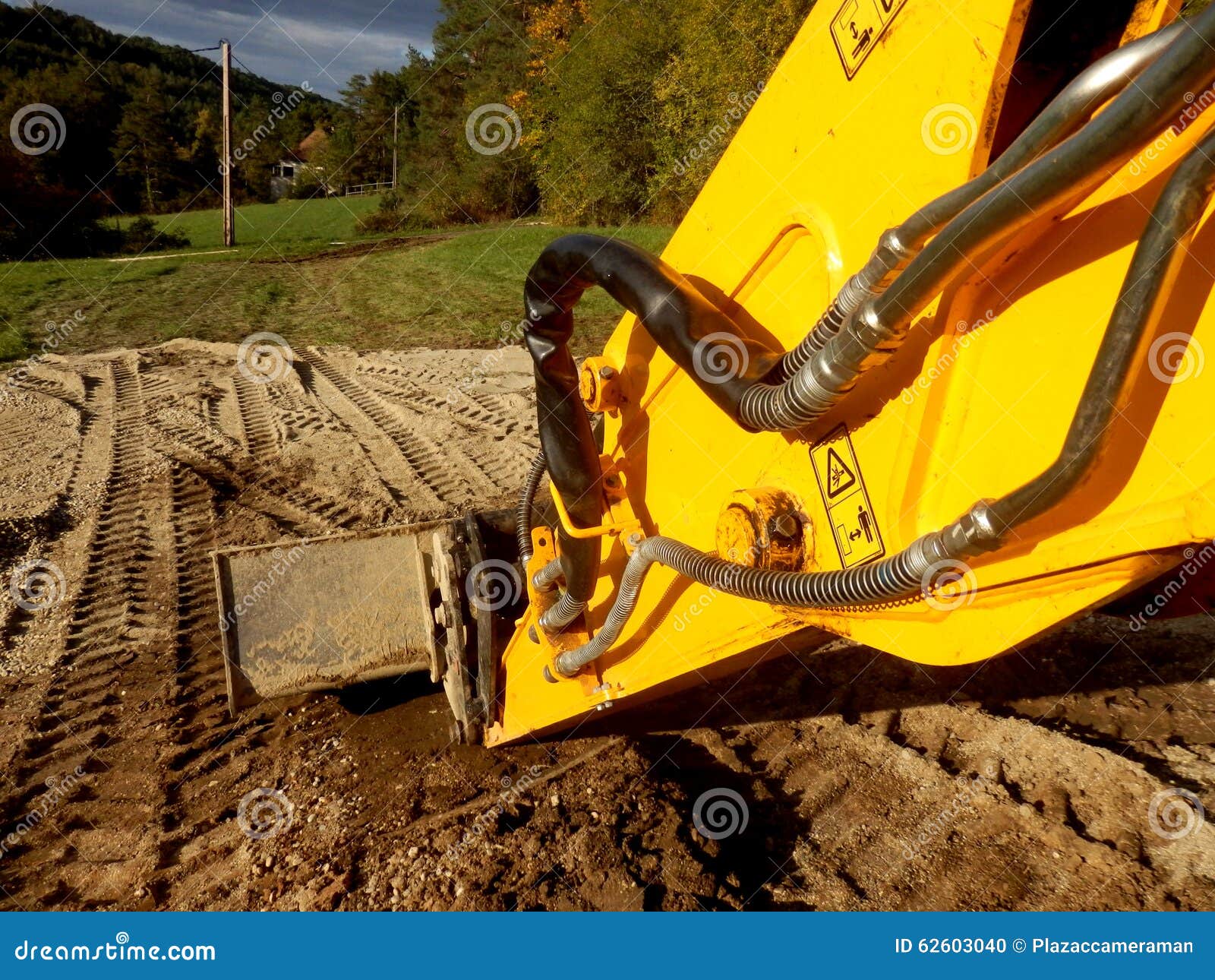 Excavator at rest stock photo. Image of equipment, digging 62603040