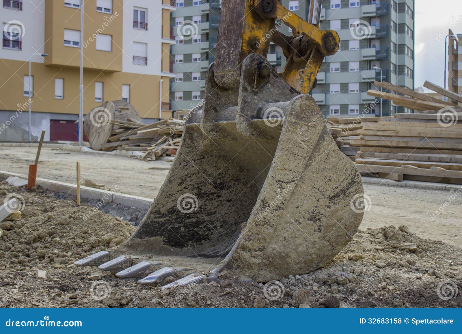 Excavator scoop stock photo. Image of hydraulic, activity 32683158