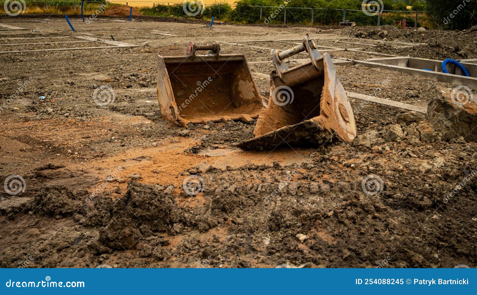 Excavator Tool on the Ground at Construction Stock Image Image of