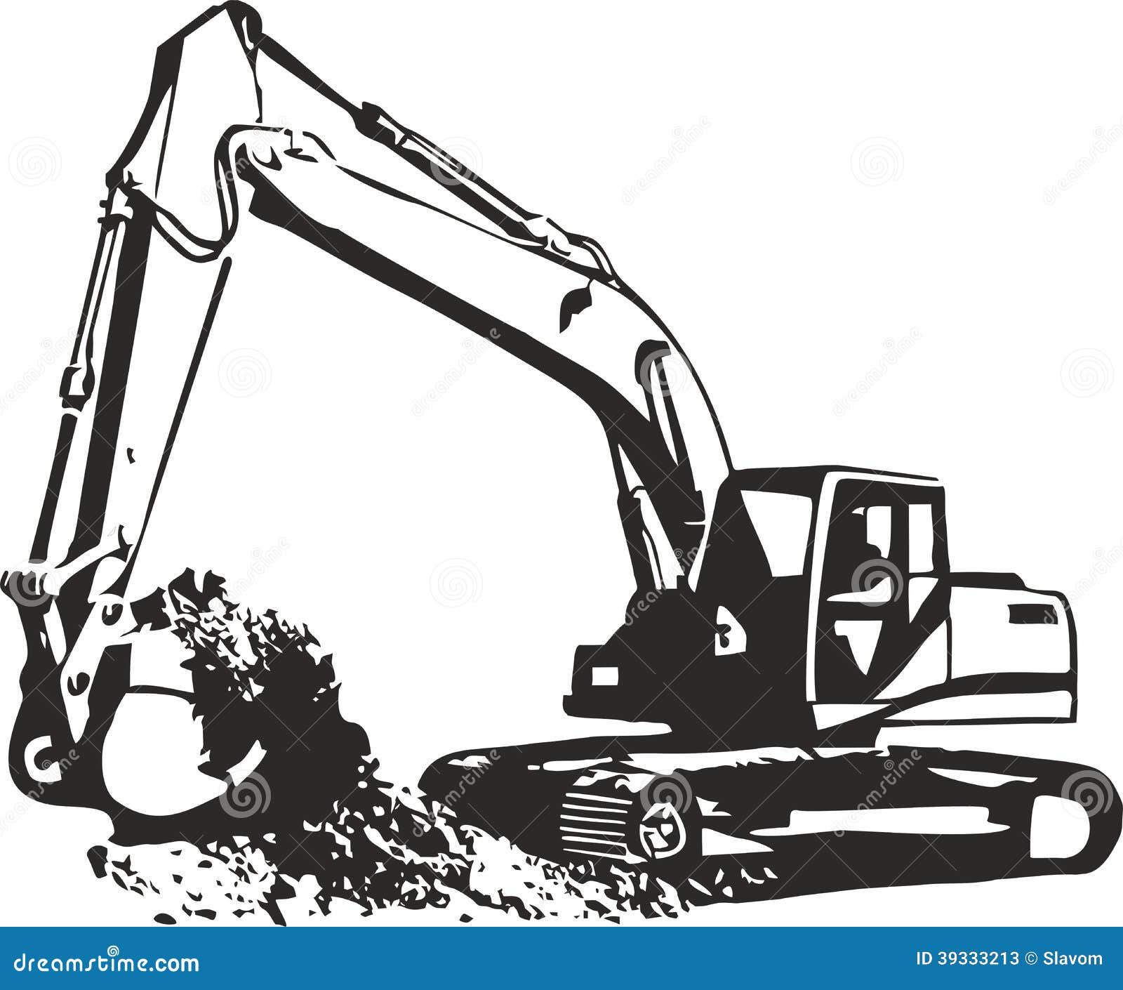 Download Excavator stock vector. Image of shirt, plotter, maschine ...