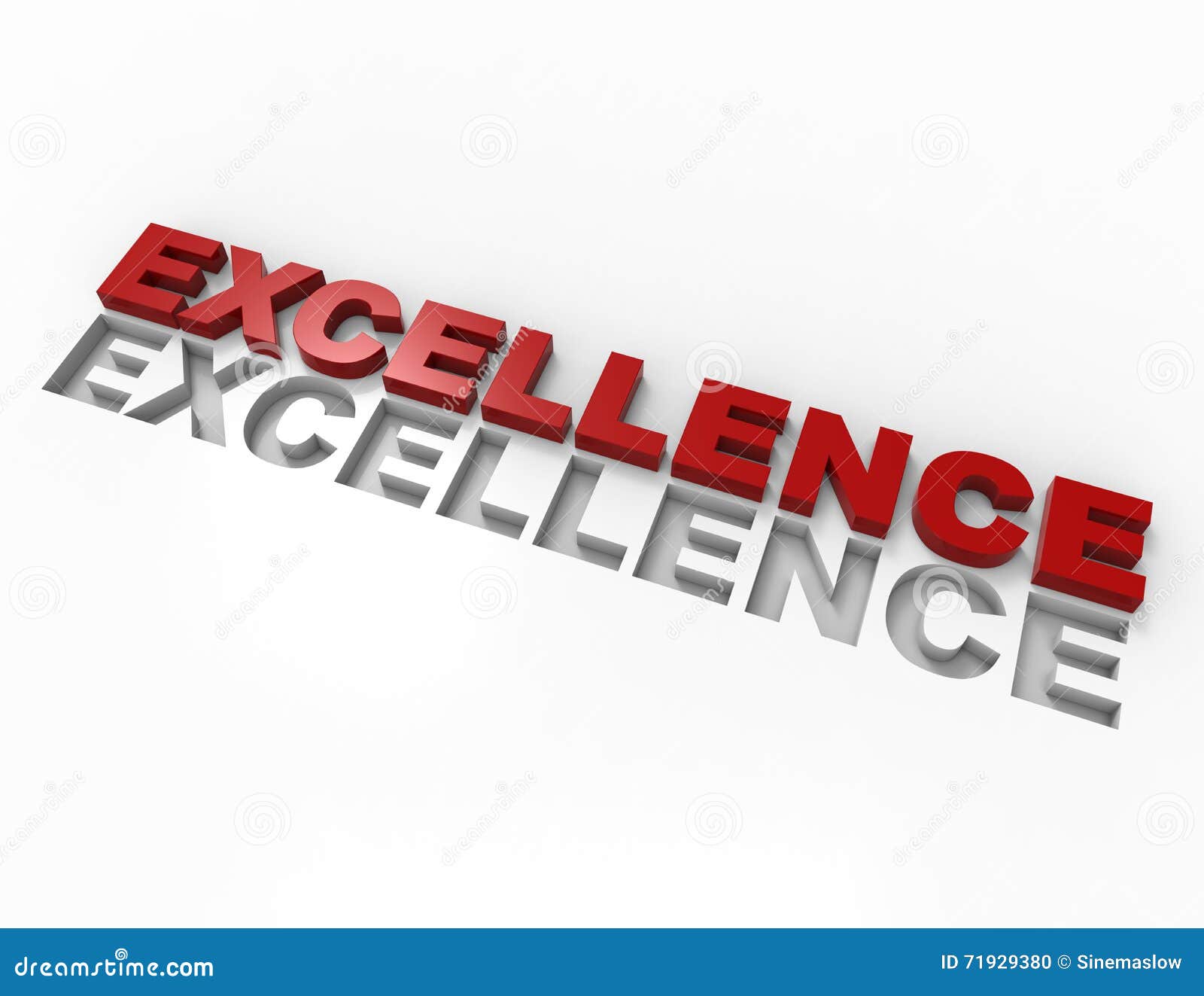 Excellence 3d word concept stock illustration. Illustration of