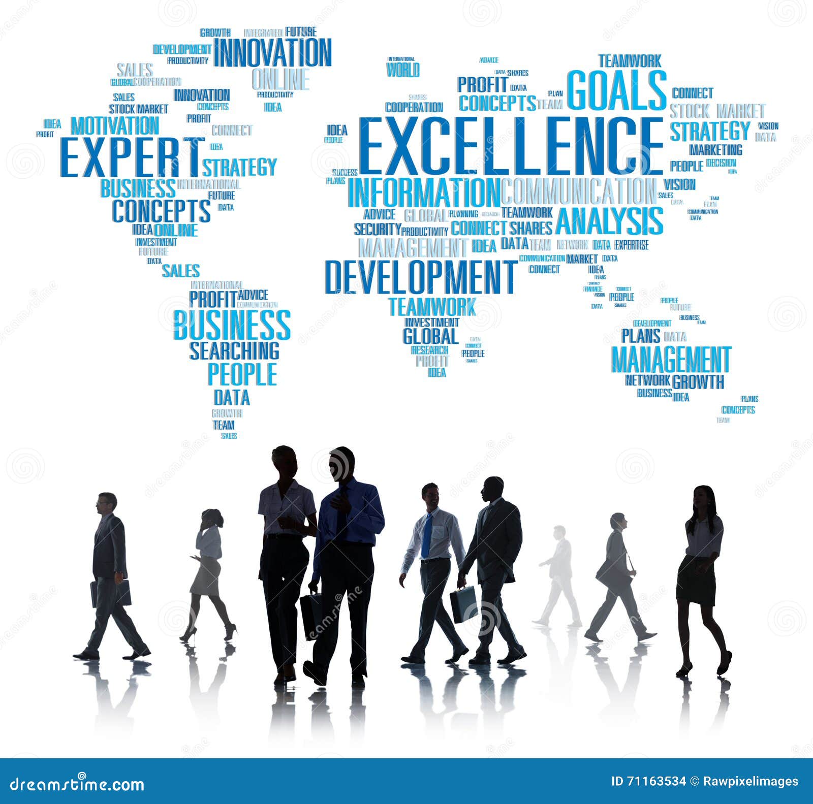 excellence expertise perfection global growth concept