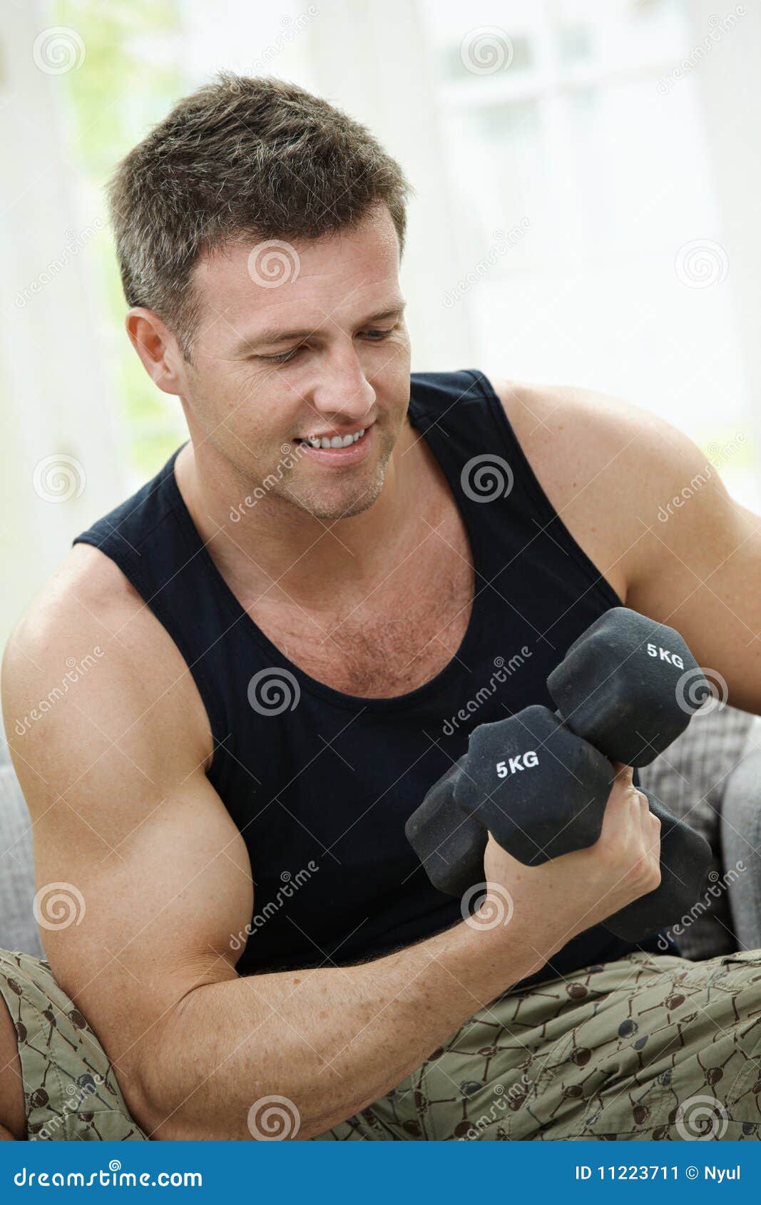 Excercise at home stock image. Image of house, face, caucasian - 11223711