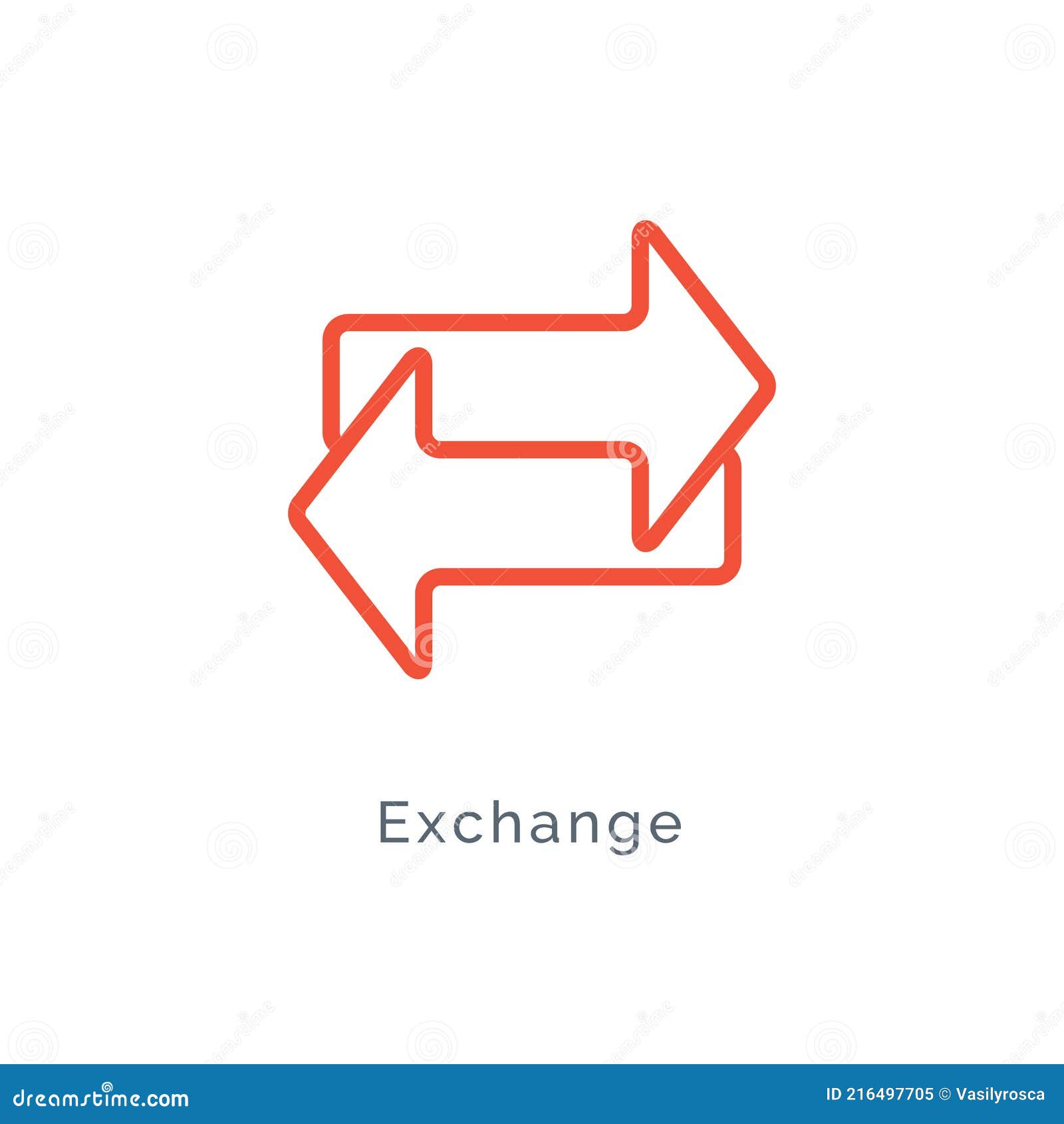 Exchange Arrow Icon, Reverse Swap Vector Switch Flip. Exchange Data