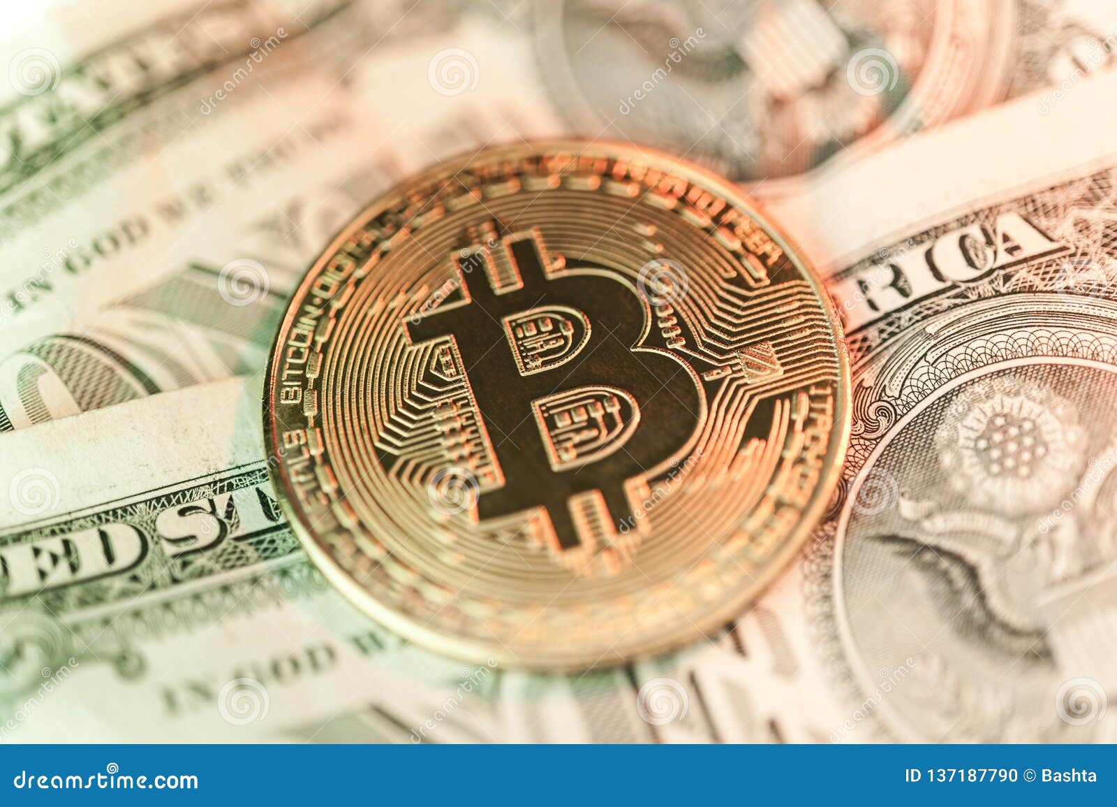 Exchange Bitcoin For A Dollar. Finance Background. Stock ...
