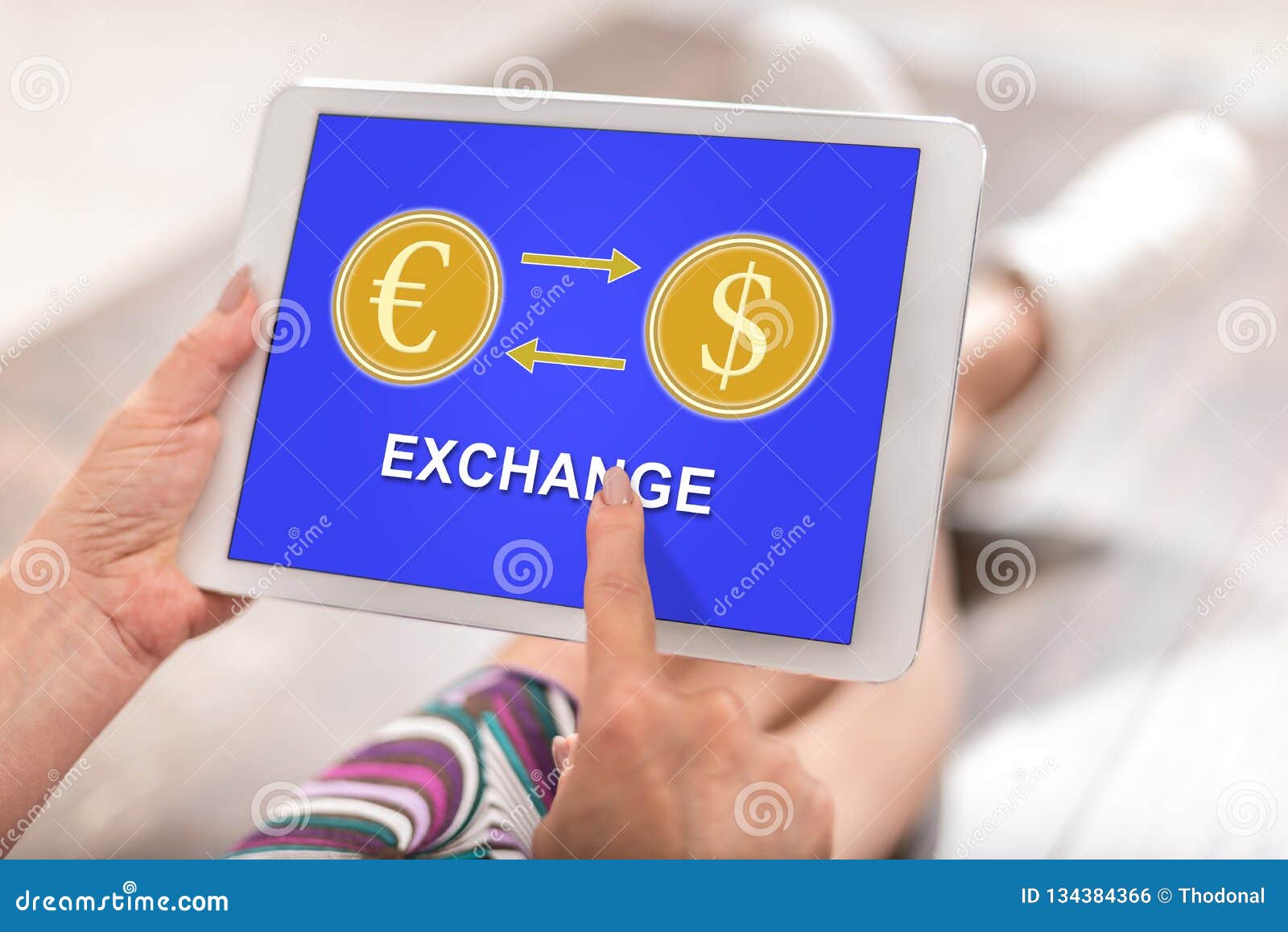 Exchange Concept on a Tablet Stock Photo Image of concept, trade
