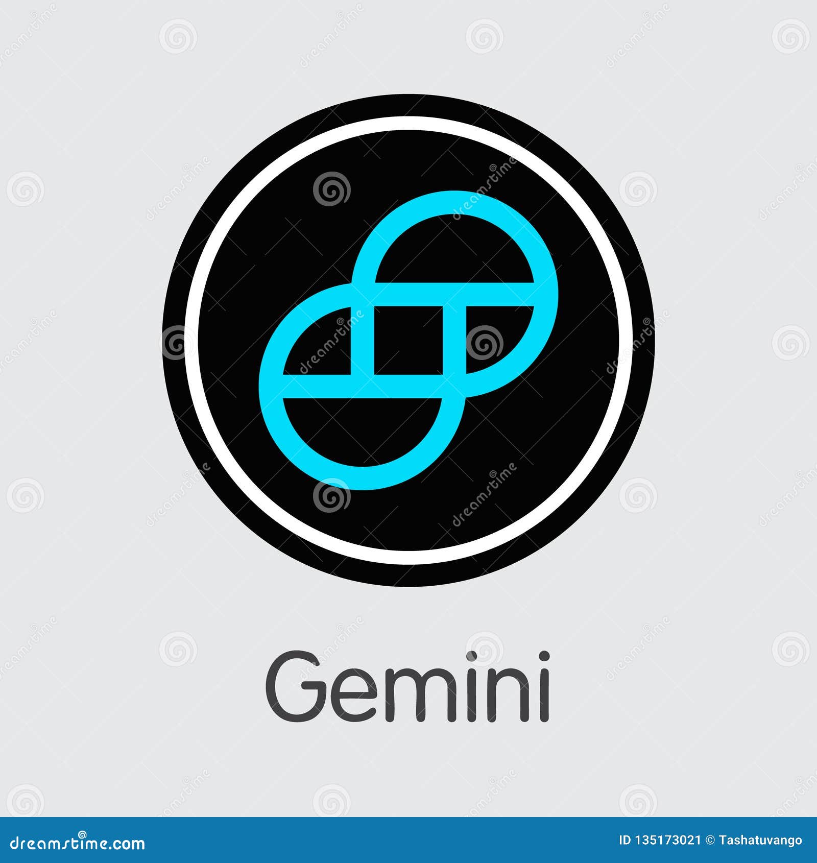 Exchange - Gemini. The Crypto Coins Or Cryptocurrency Logo ...