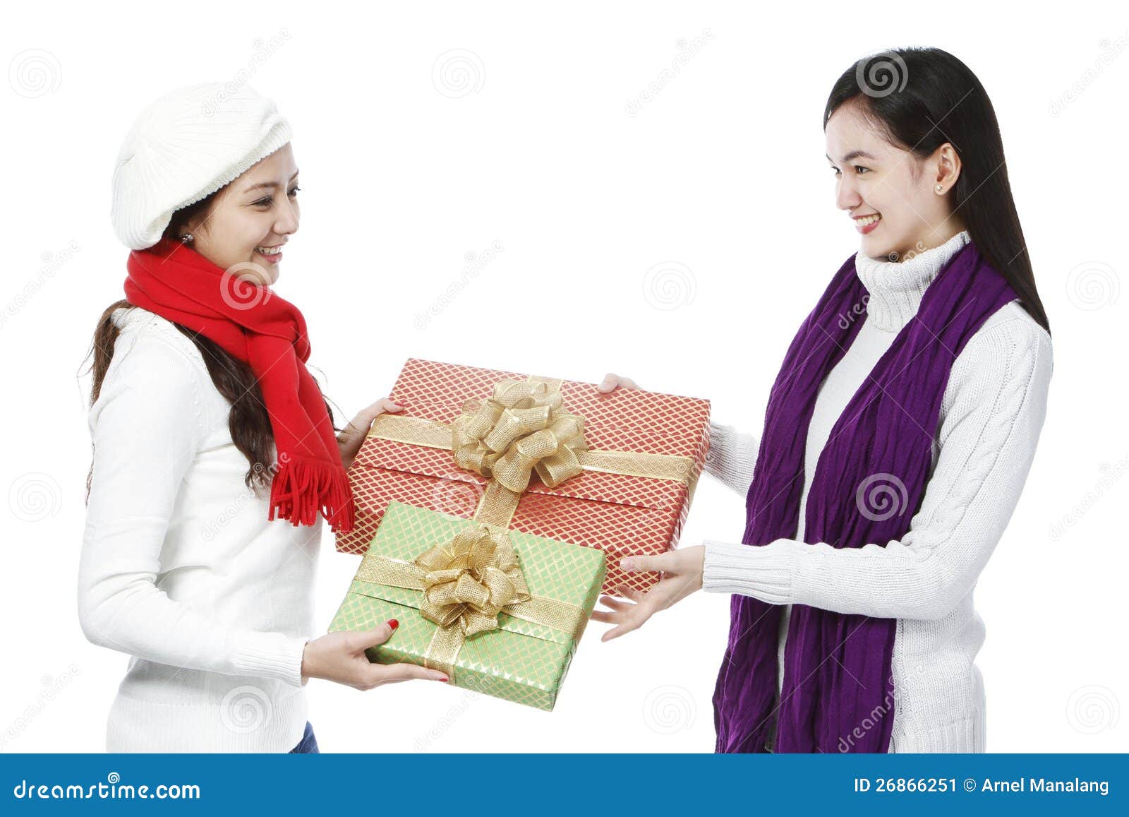 Exchange of Gifts stock image. Image of filipina, gift - 26866251