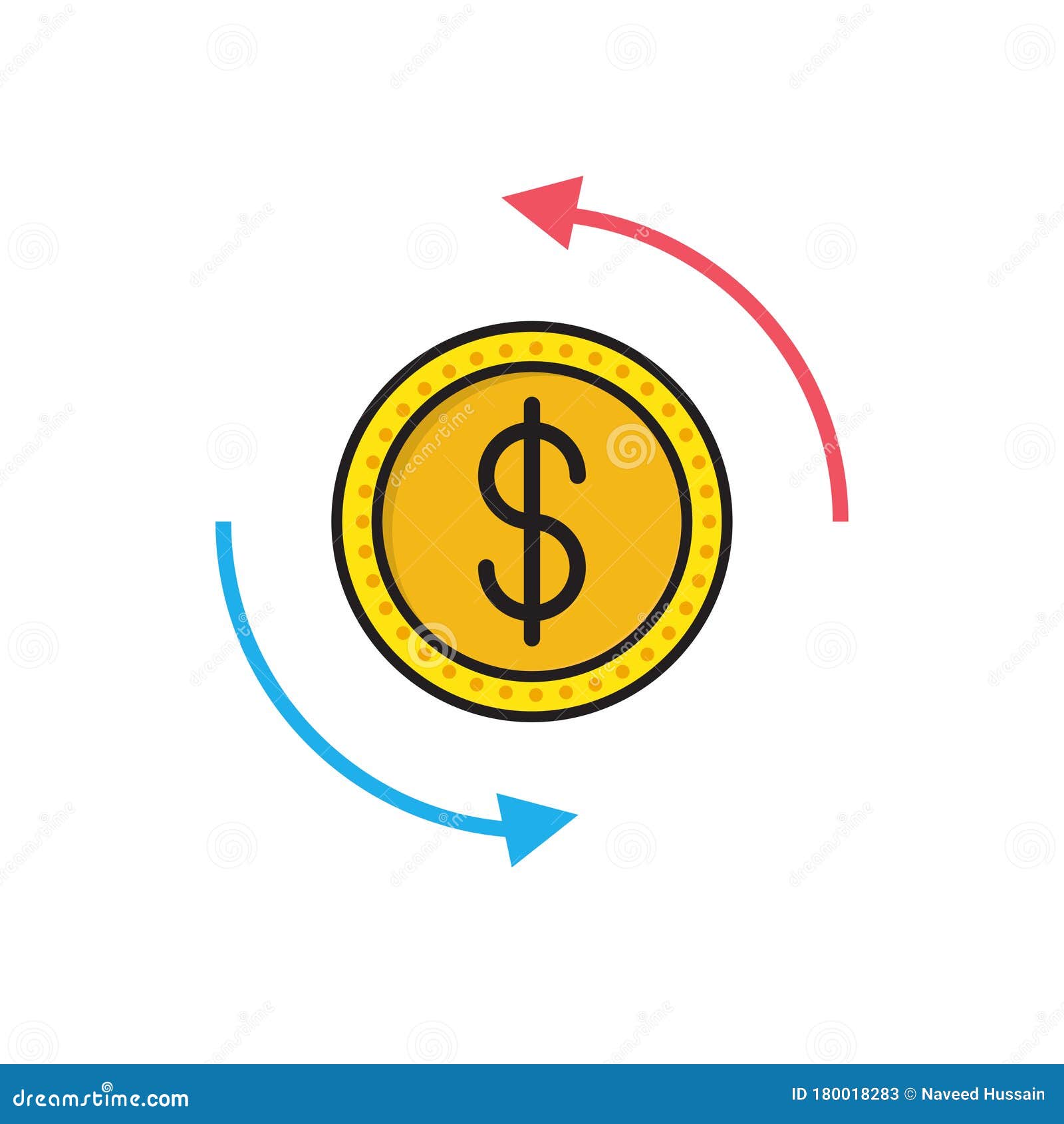 exchange vector flat color icon stock vector illustration of bank convert 180018283 exchange vector flat color icon stock vector illustration of bank convert 180018283