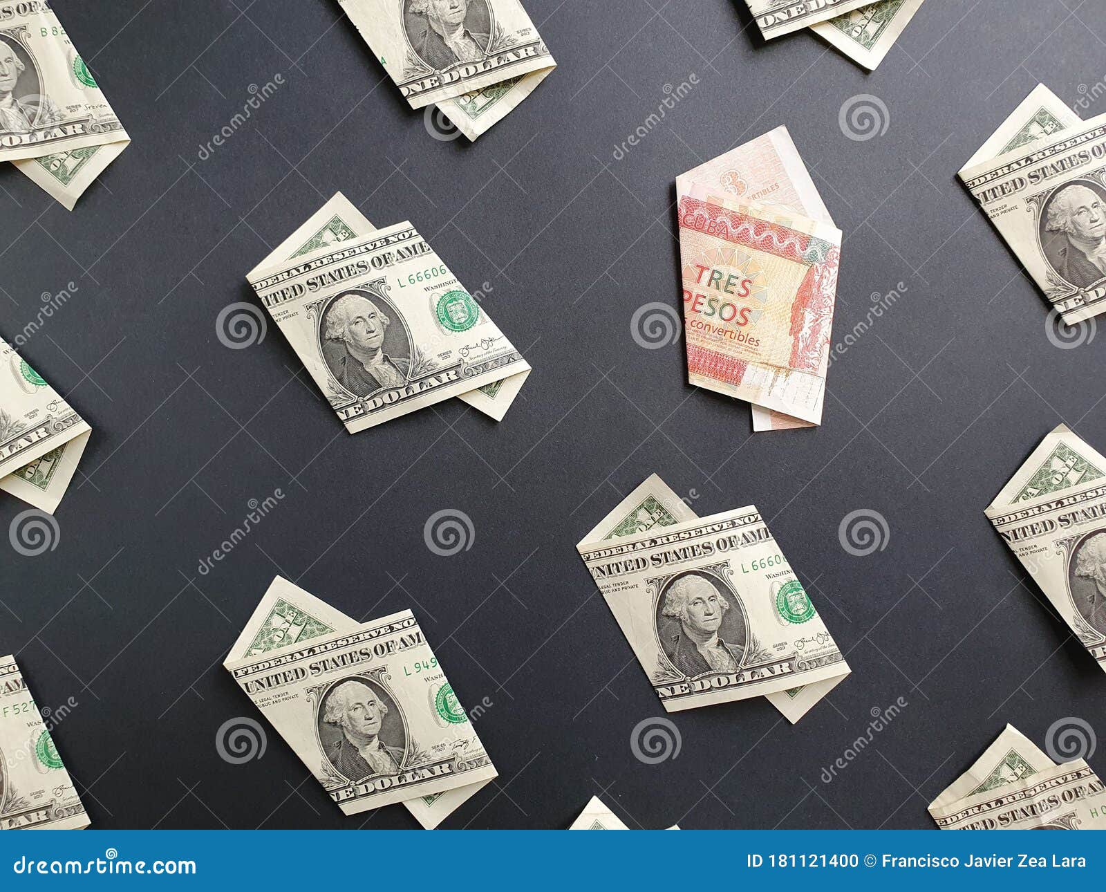 Exchange Rate Of American Dollar And Cuban Money Stock Photo - Image of paper, international ...