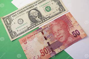 Exchange Rate US Dollar And South African Rand Stock Image Image Of 