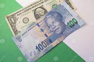 Exchange Rate US Dollar And South African Rand Stock Photo Image Of 