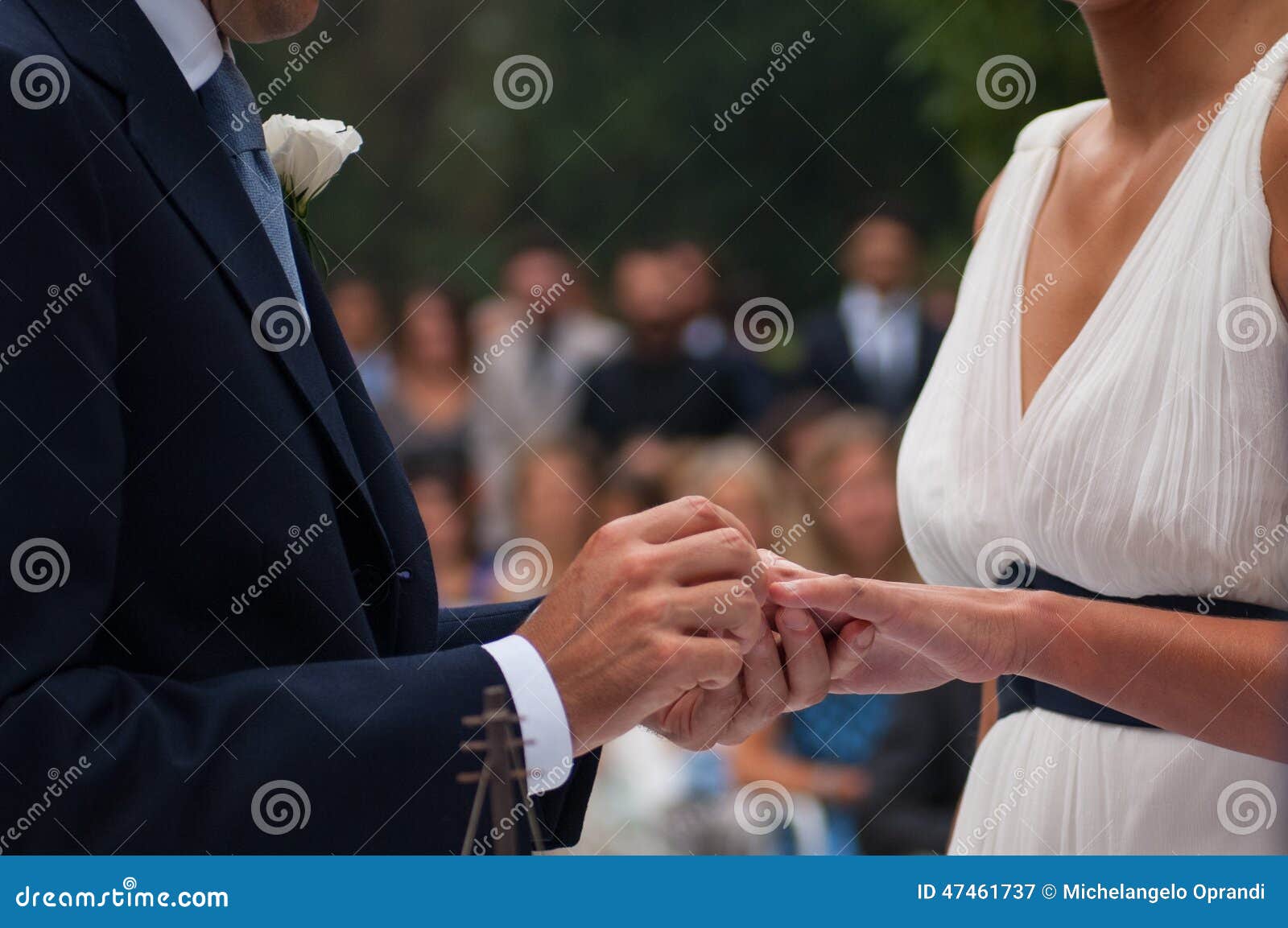 Exchange of Wedding Rings during the Ceremony Stock Image Image of