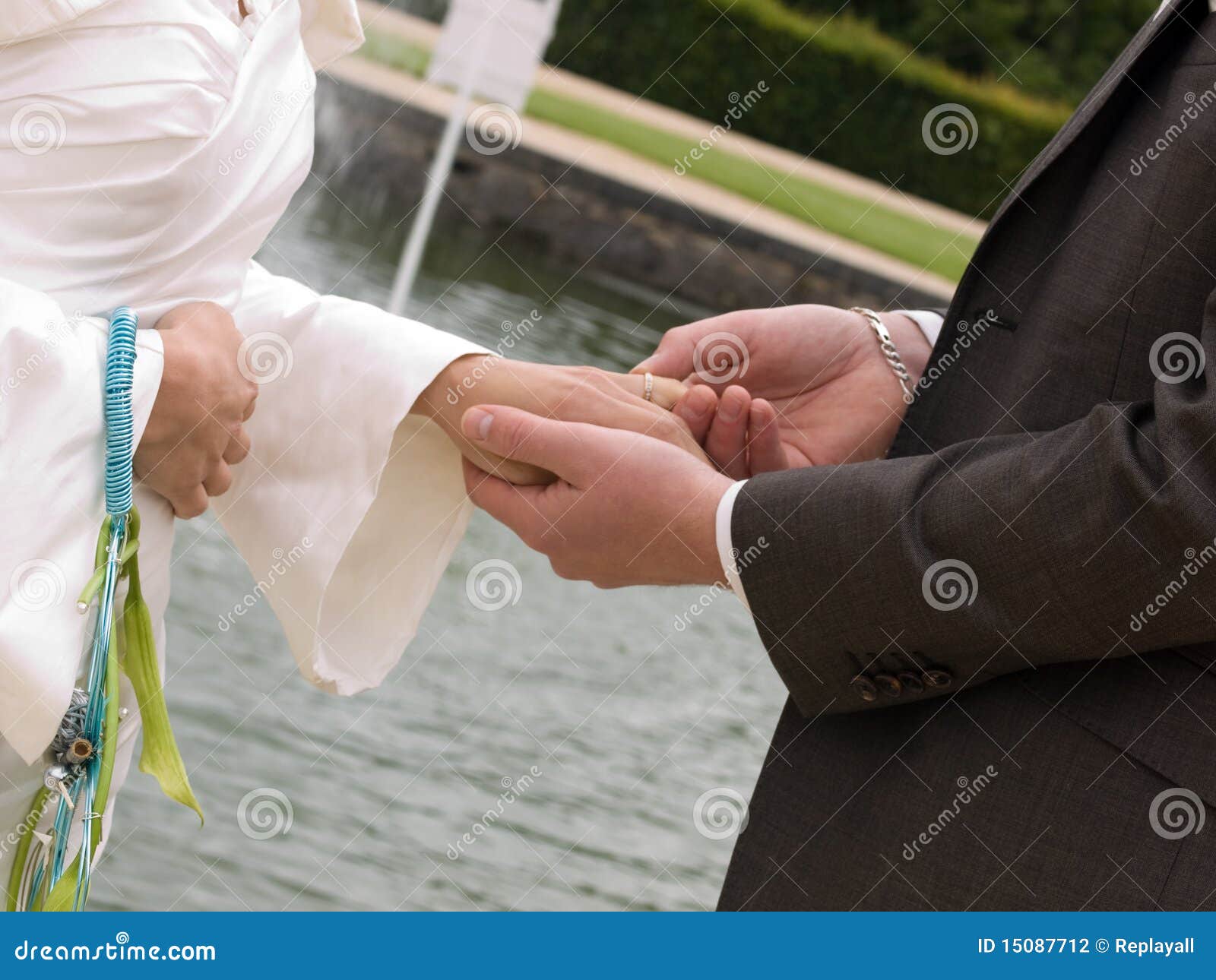 Exchanging wedding rings stock photo. Image of couple 15087712
