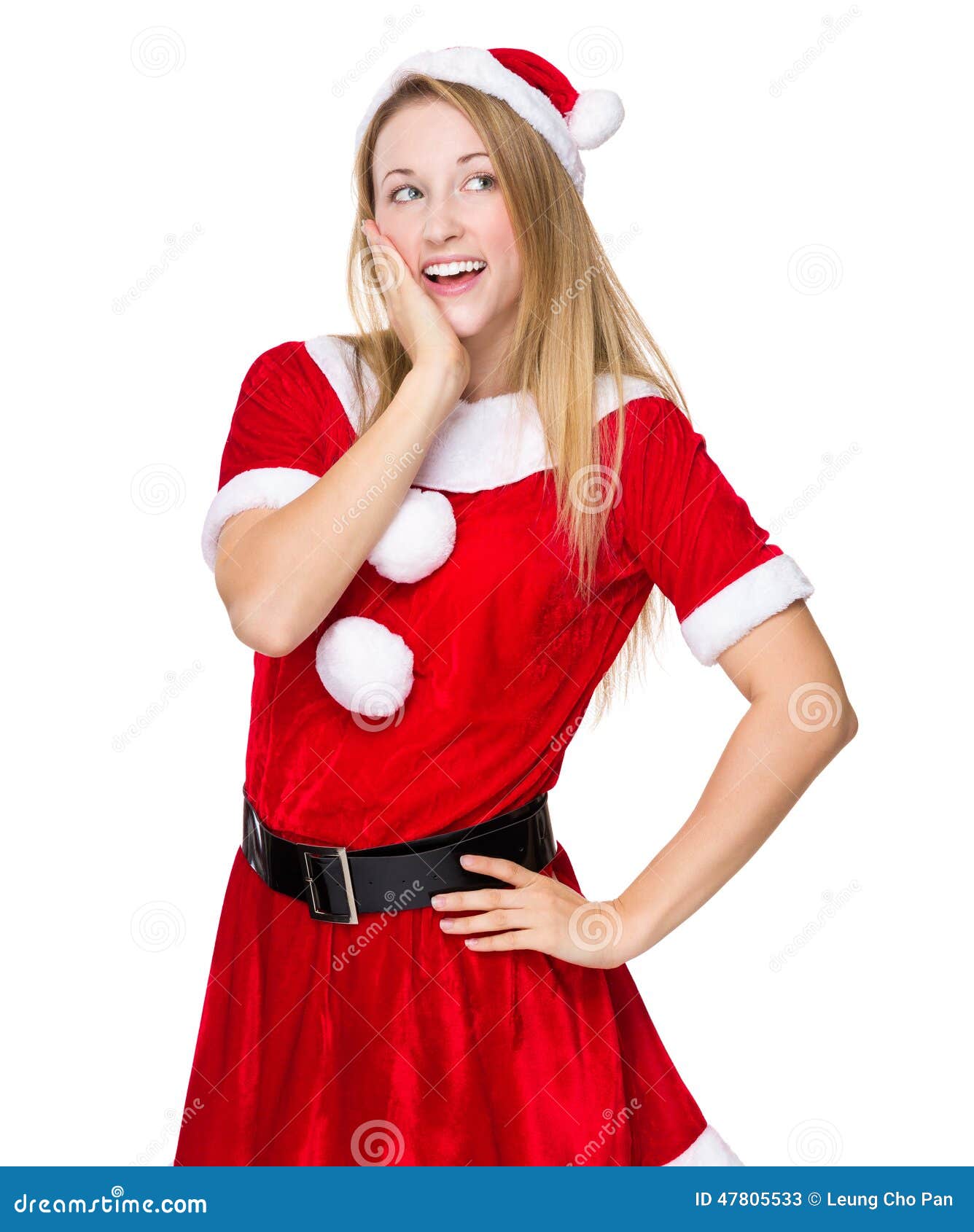 Excited Christmas woman stock image. Image of female - 47805533