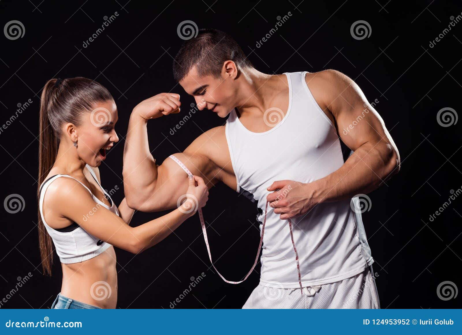 Girl Measuring Biceps