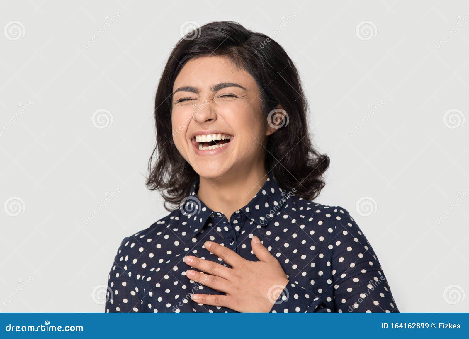Excited Indian Woman with Healthy Smile Laughing, Having Fun Stock Image -  Image of enjoy, concept: 164162899
