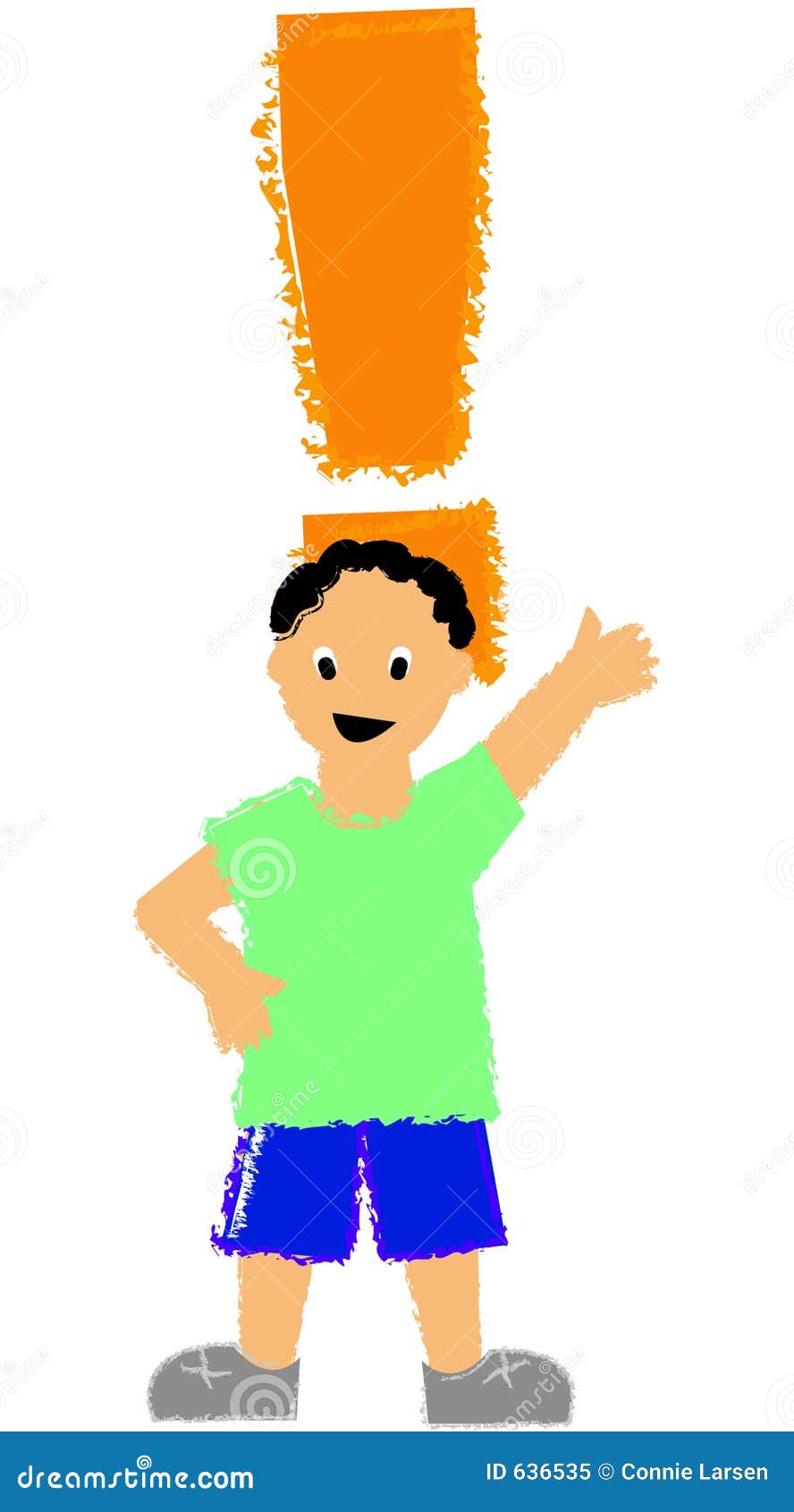 Exclamation Boy/ai stock vector. Illustration of icon, elements 636535