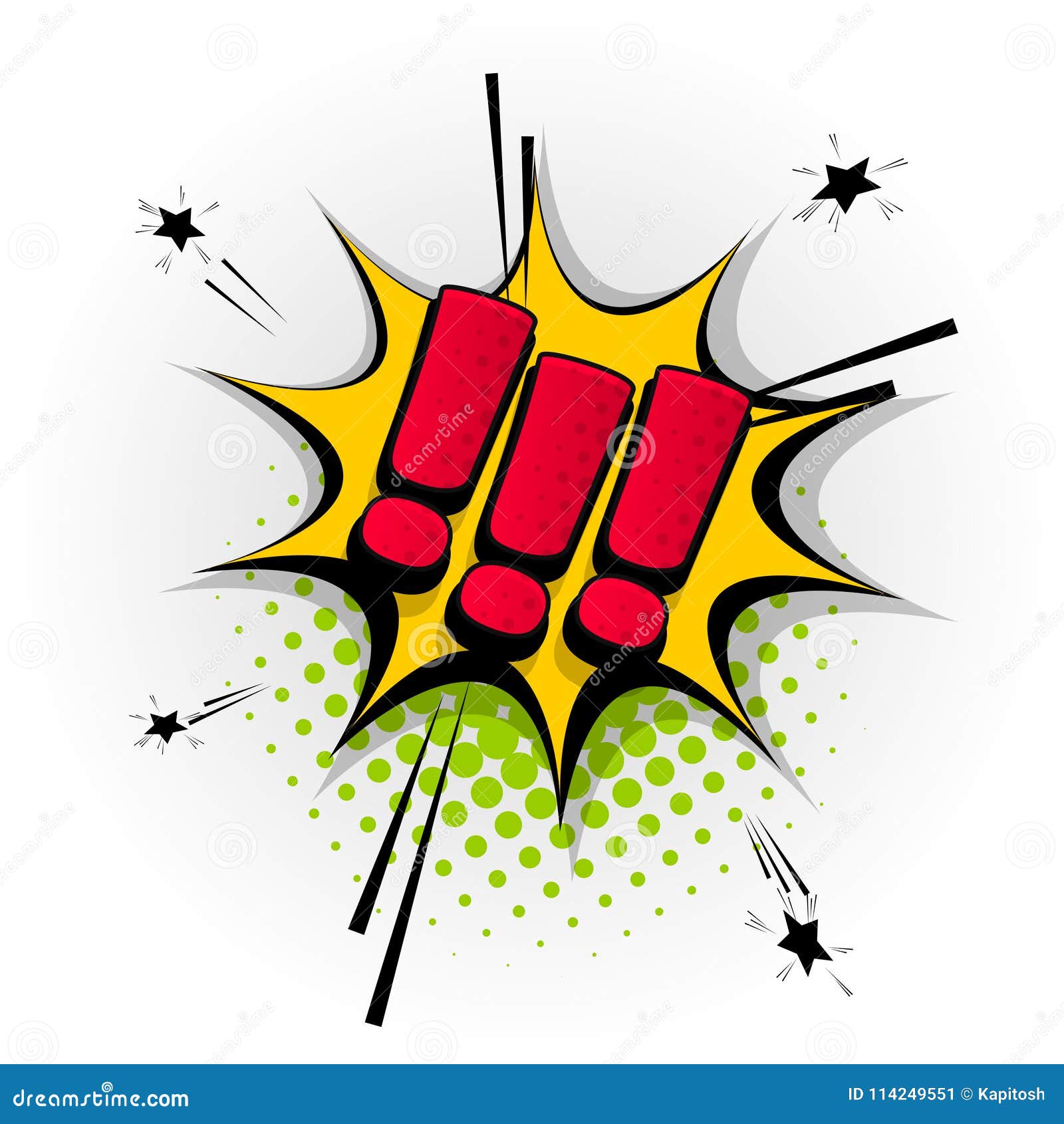exclamation point comic book text pop art stock vector