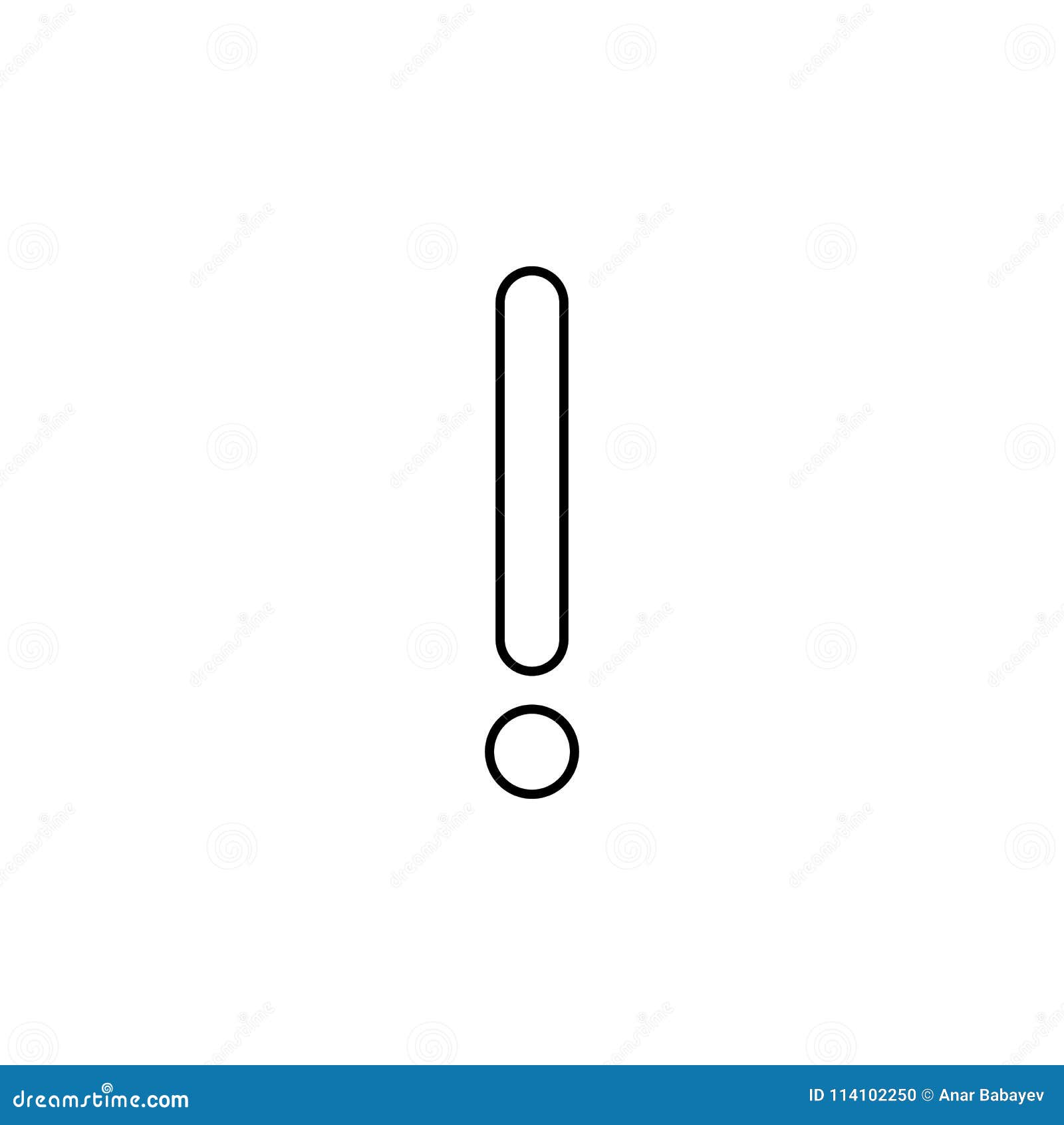 Exclamation Point Icon Thin Line Icon For Website Design And Development App Development Premium Icon Stock Illustration Illustration Of Message Background