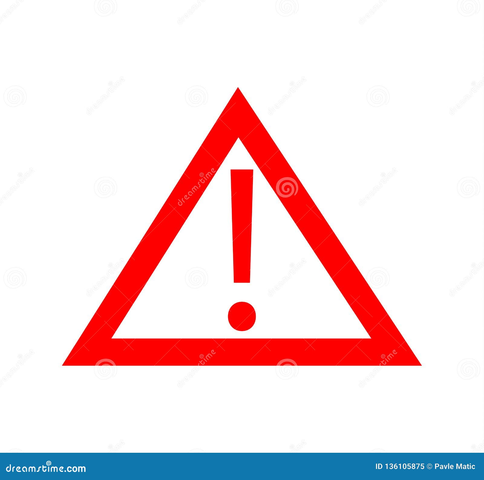Exclamation Sign in a Triangle Stock Vector - Illustration of risk ...