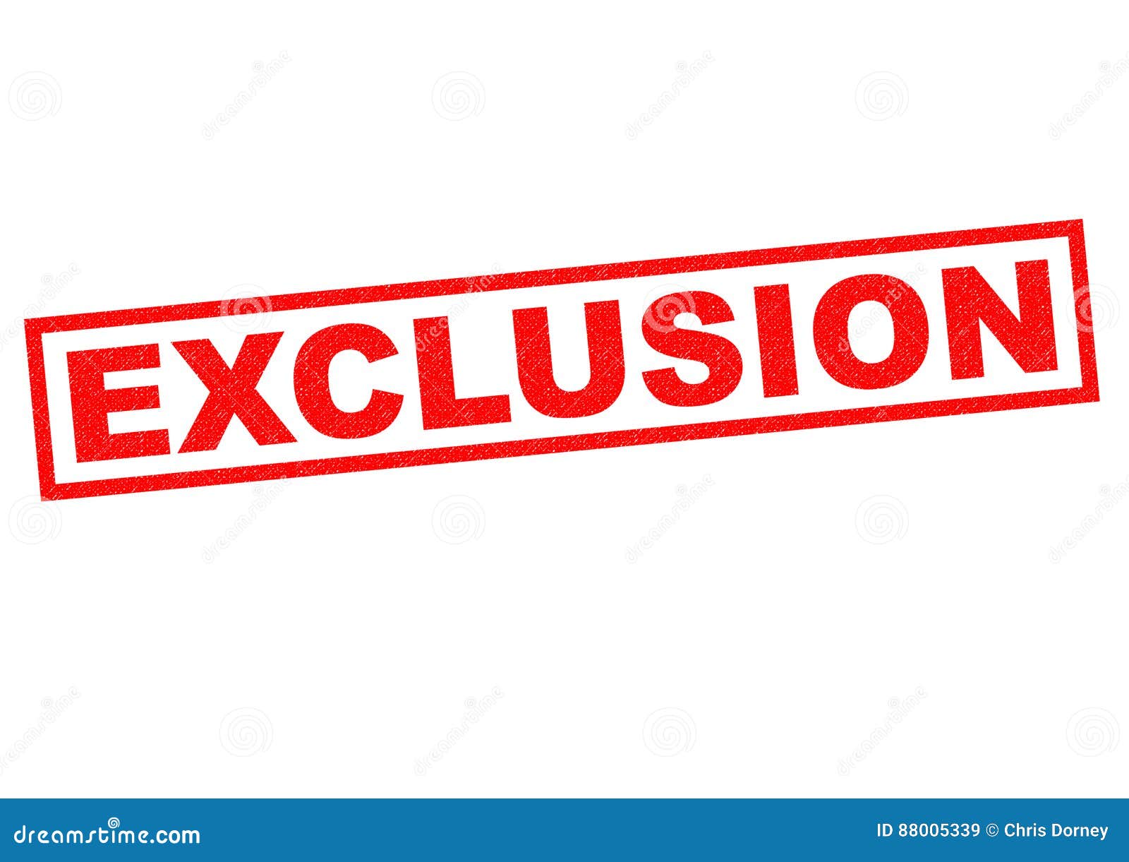 EXCLUSION stock illustration. Illustration of evicted 88005339