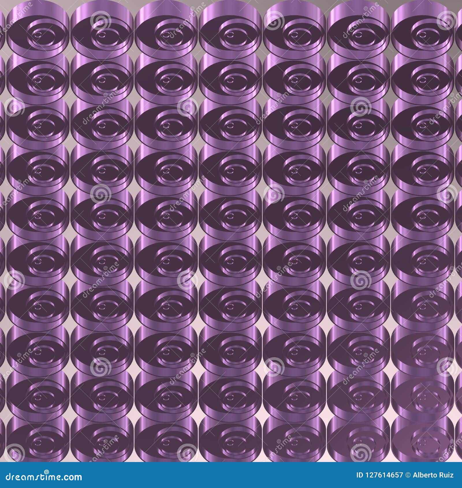 metallic background with series of violish concentric circles