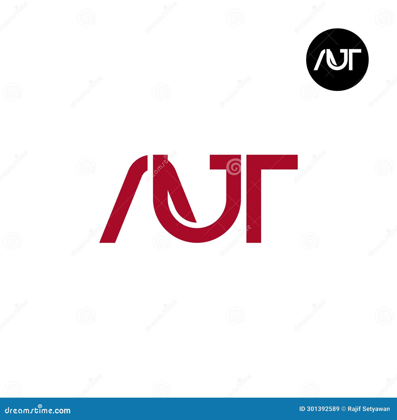 letter aut monogram logo 